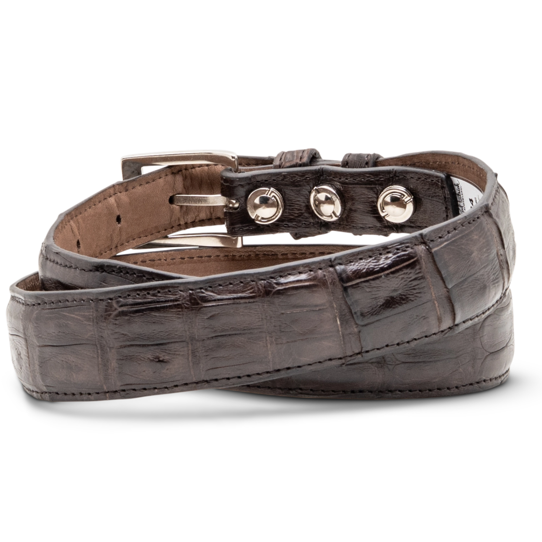 Rod Patrick Belt 1.25 Taper - Brown Fuscus Caiman