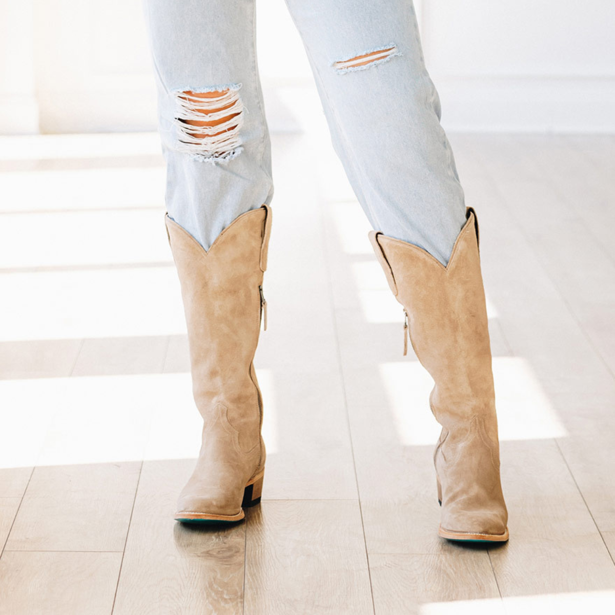 Lane Plain Jane Boot - Latte Suede