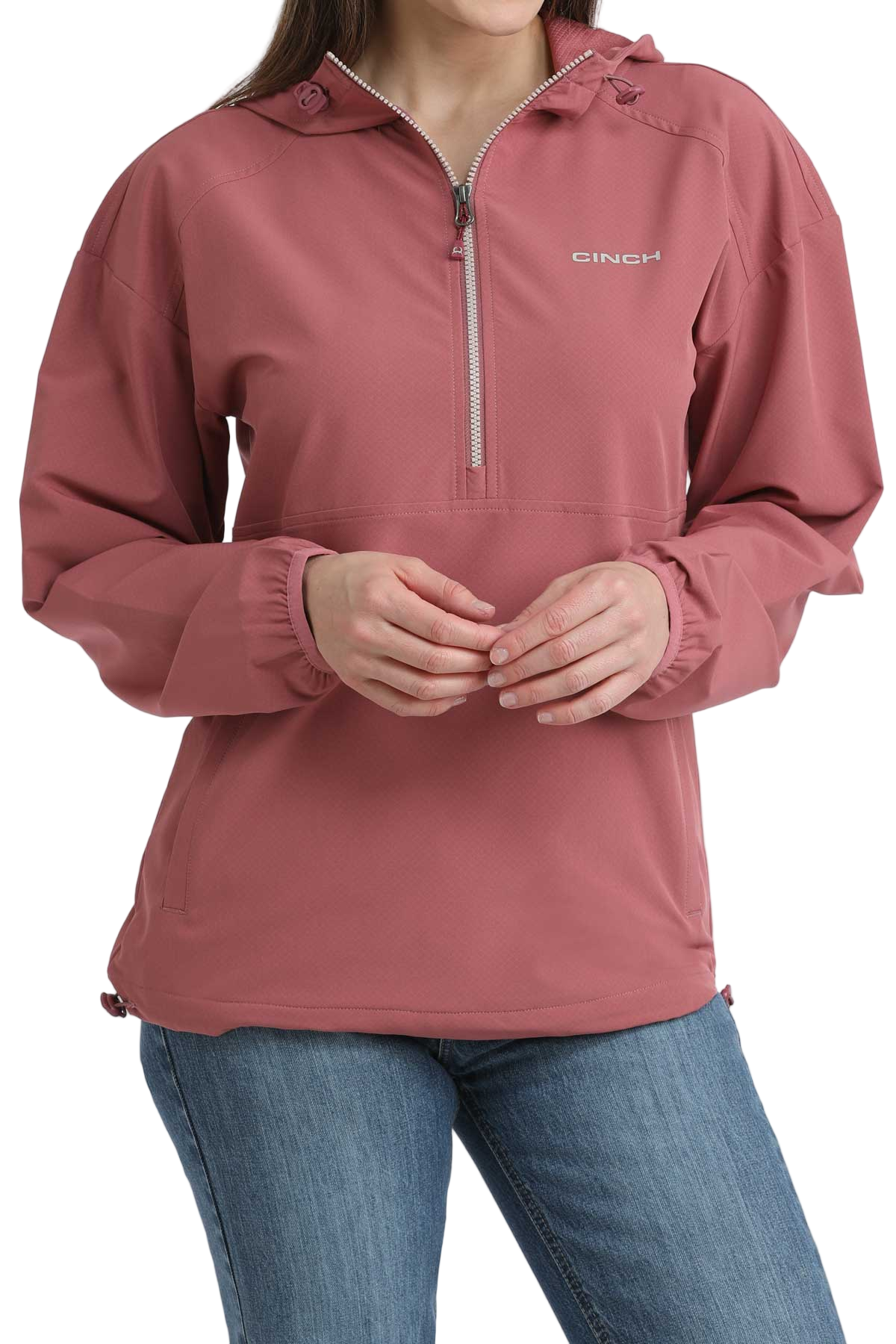 CINCH WOMENS 1/2 ZIP PULLOVER - PINK