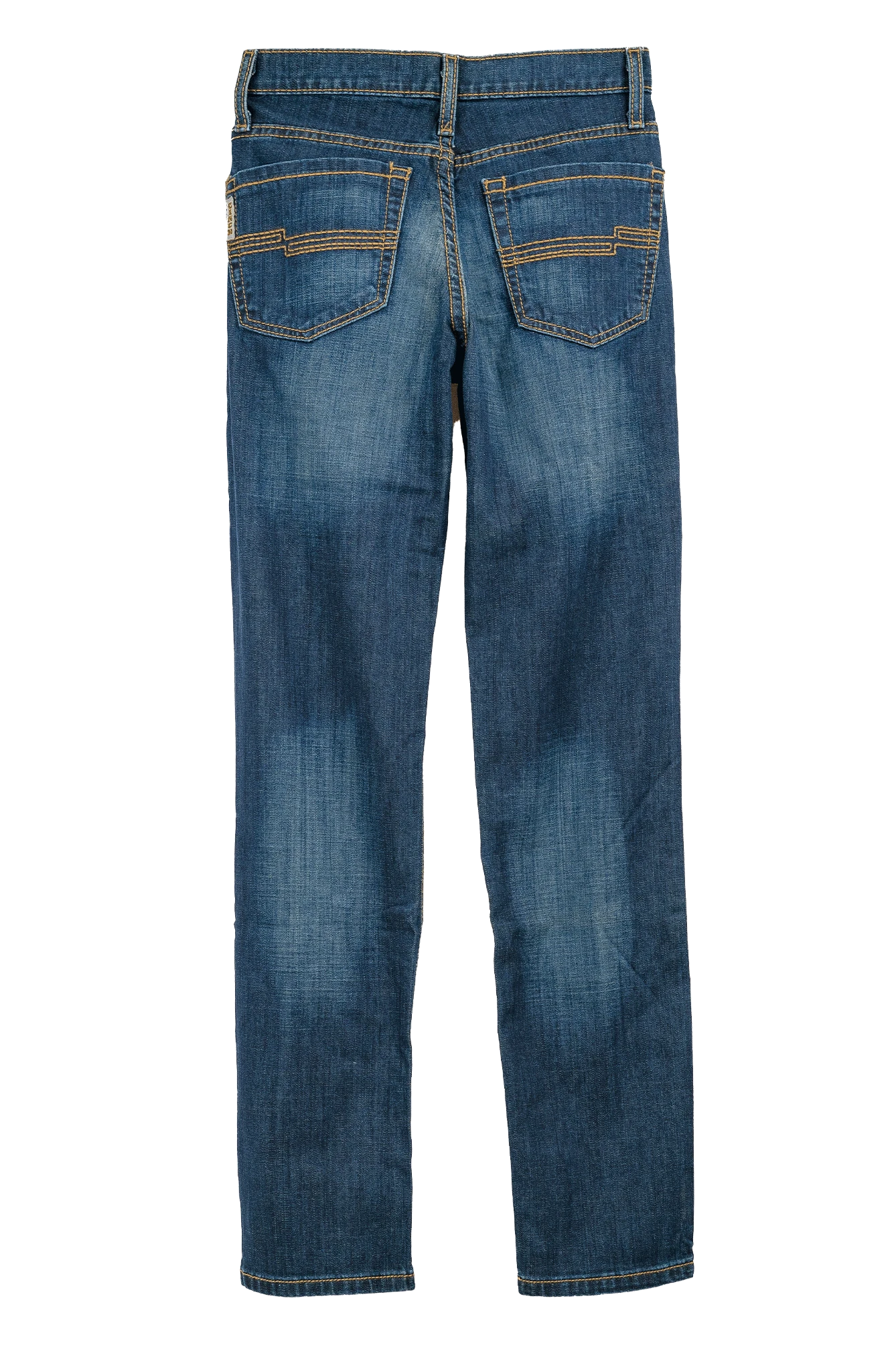 Blue jeans on a white background