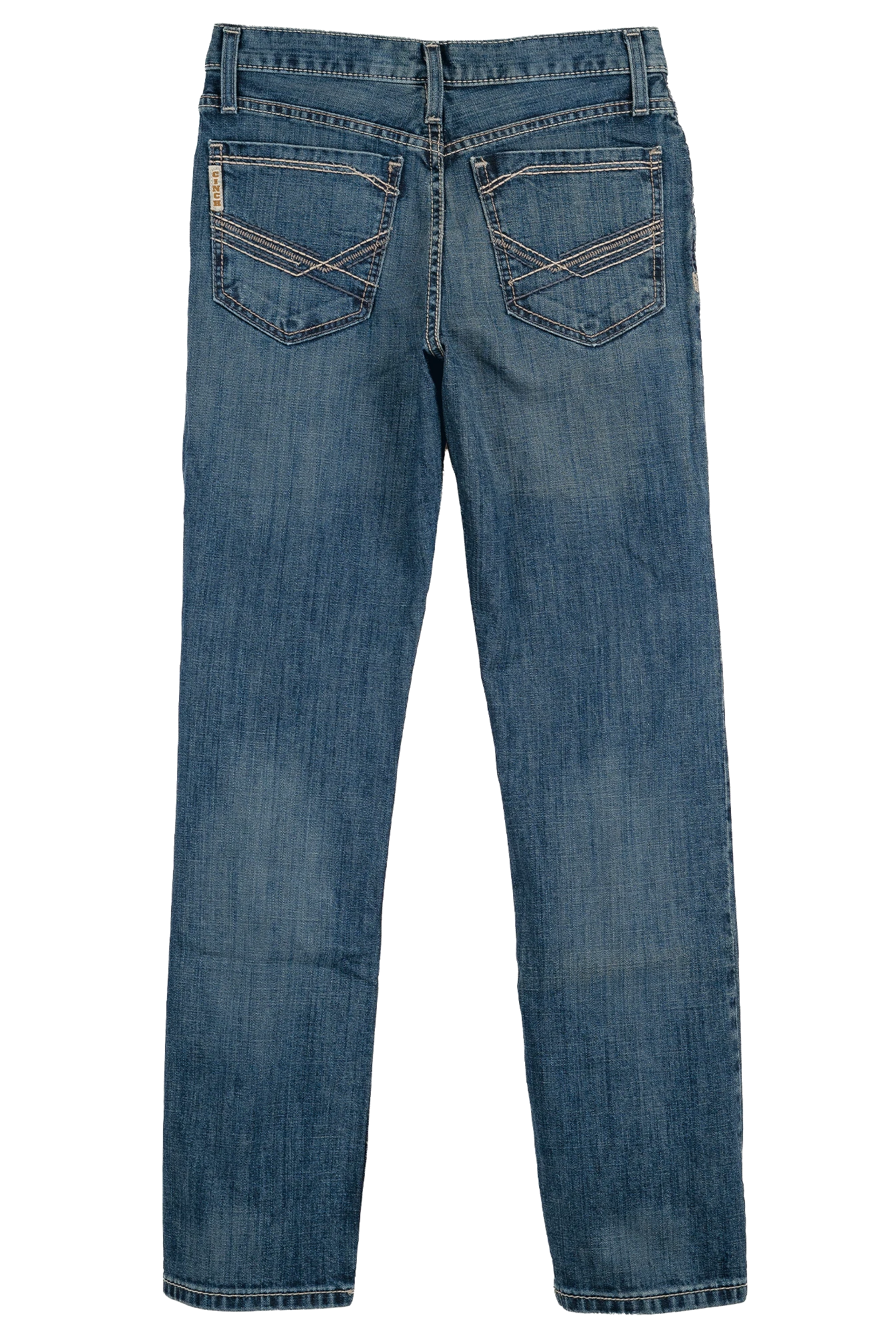Blue jeans on a white background