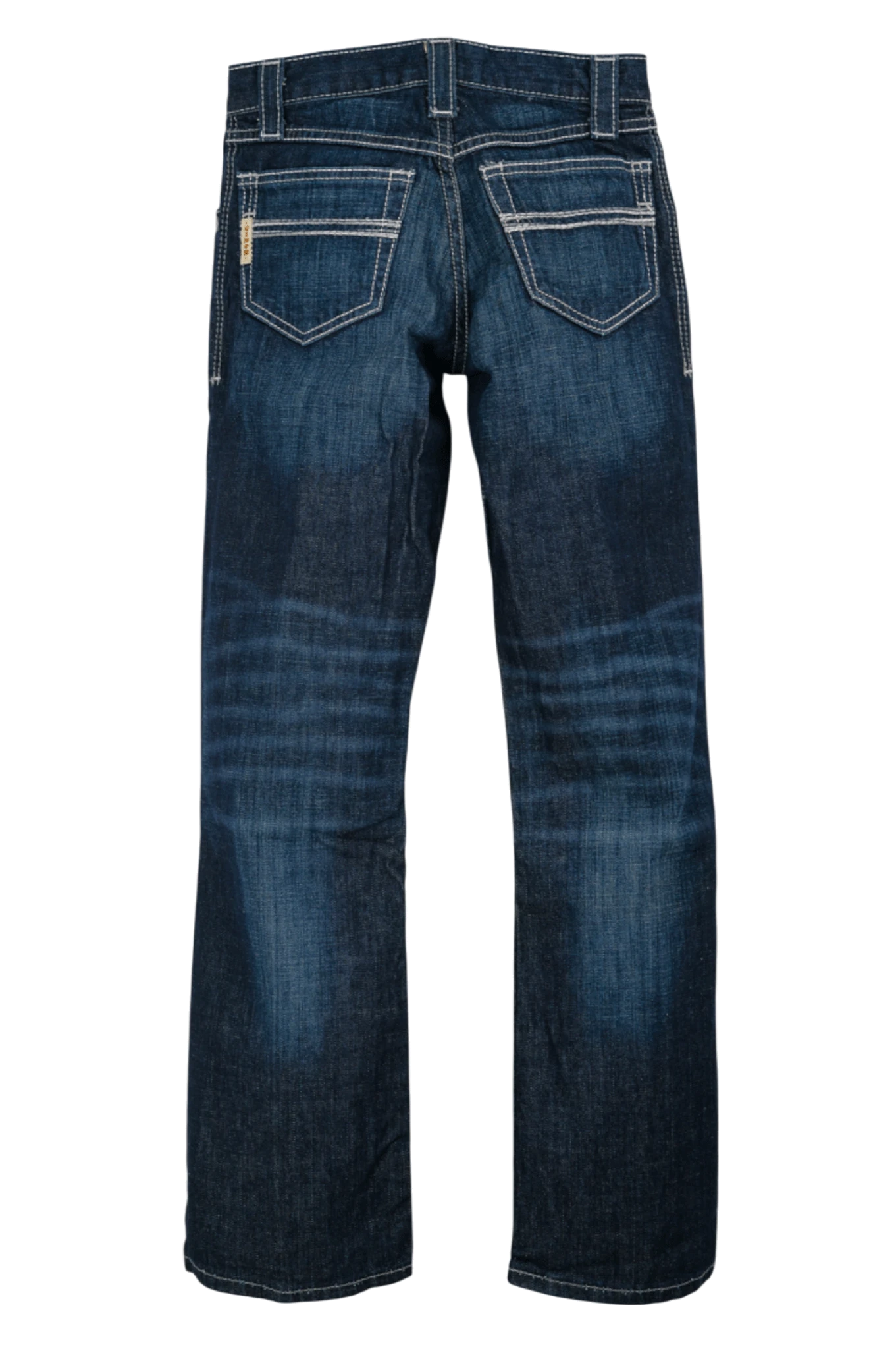 Blue jeans on a white background