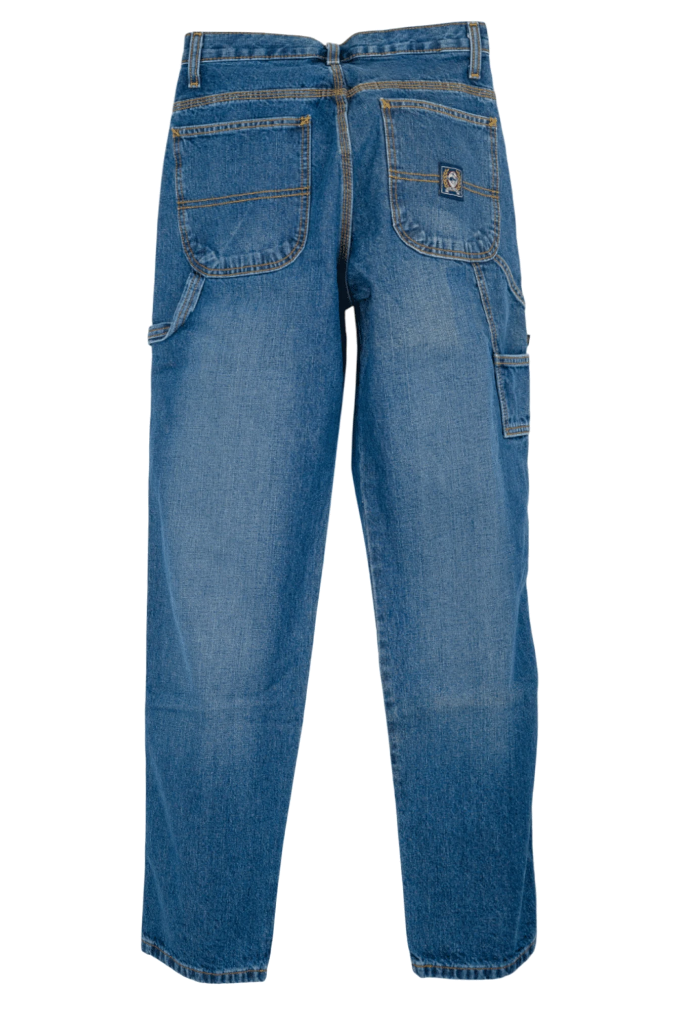 Blue jeans on a white background