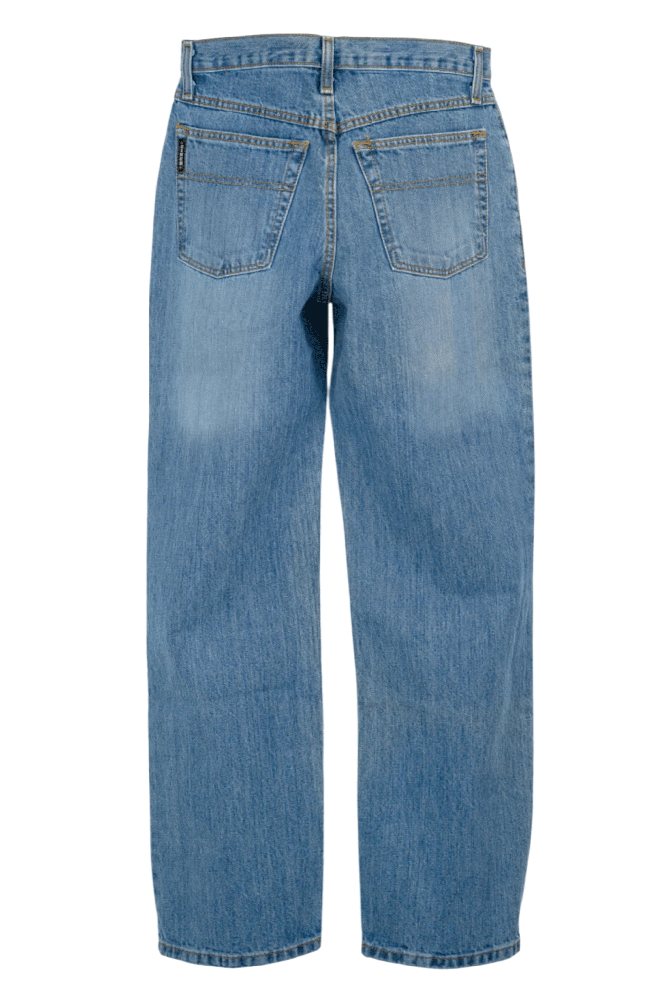 Blue jeans on a white background