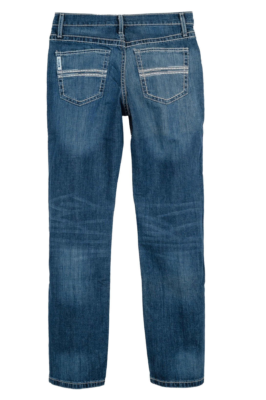 Blue jeans on a white background