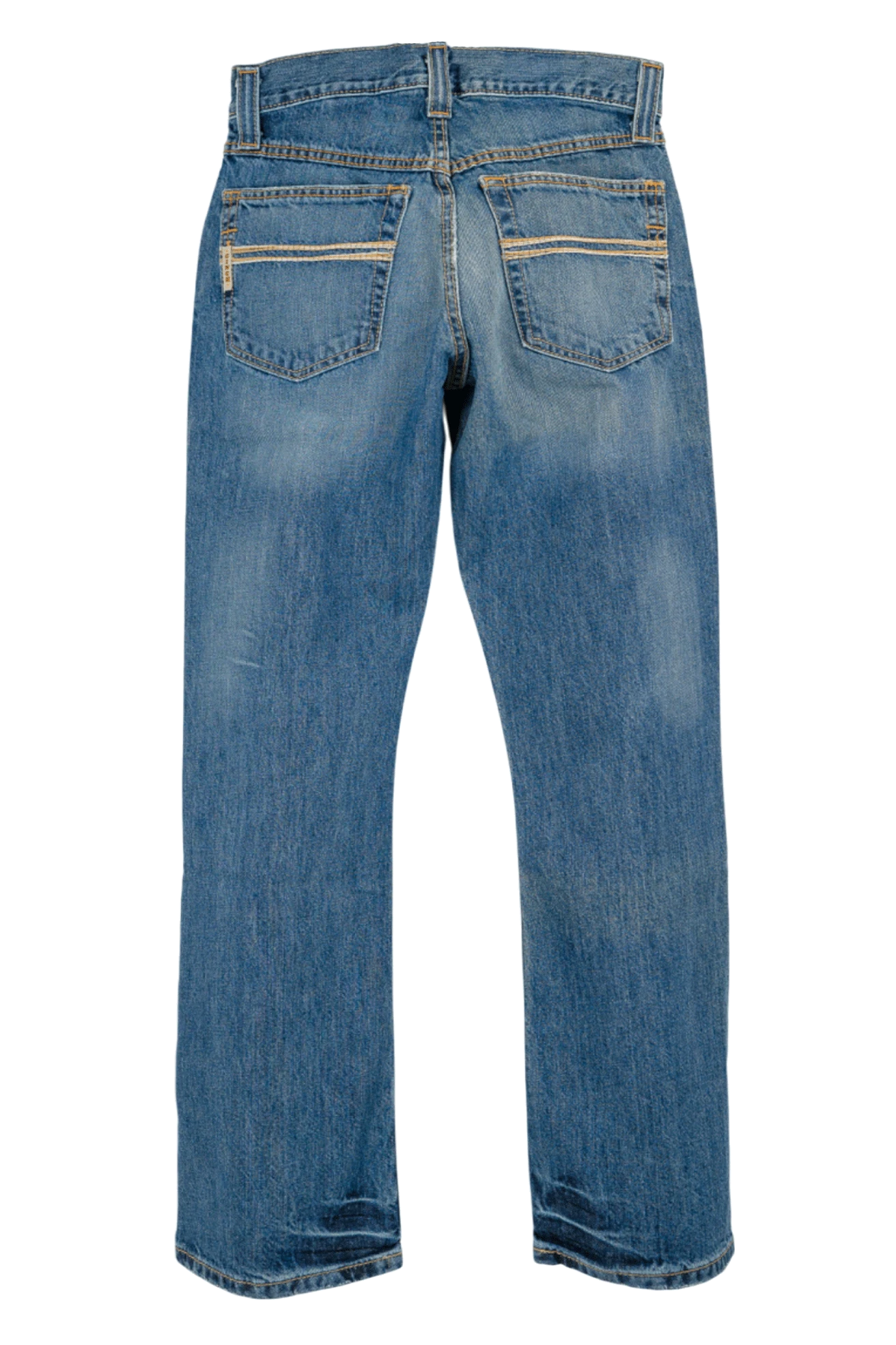 Blue jeans on a white background