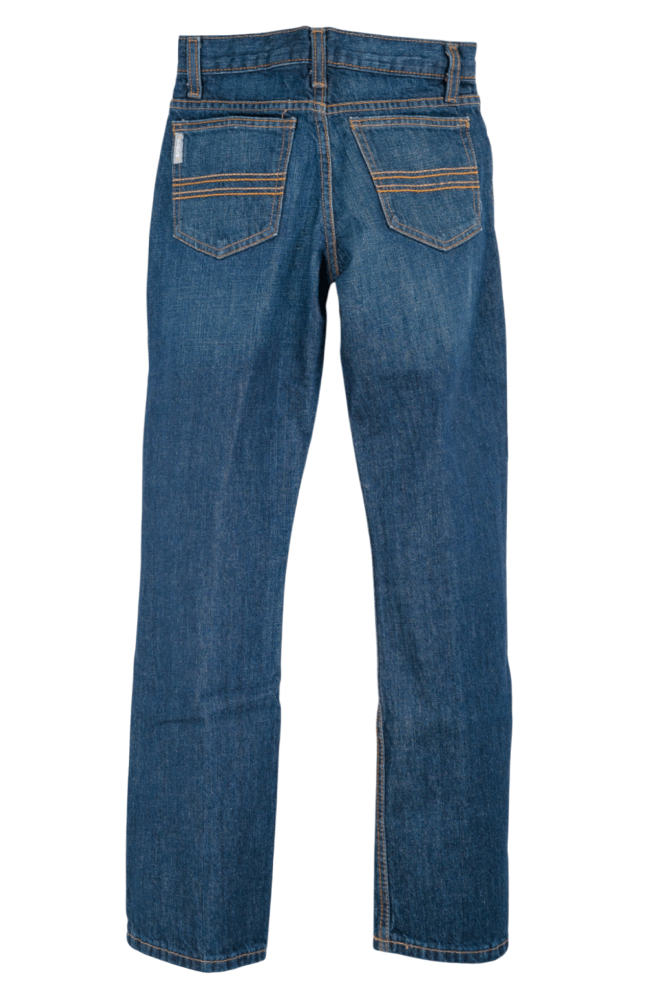 Blue jeans on a white background