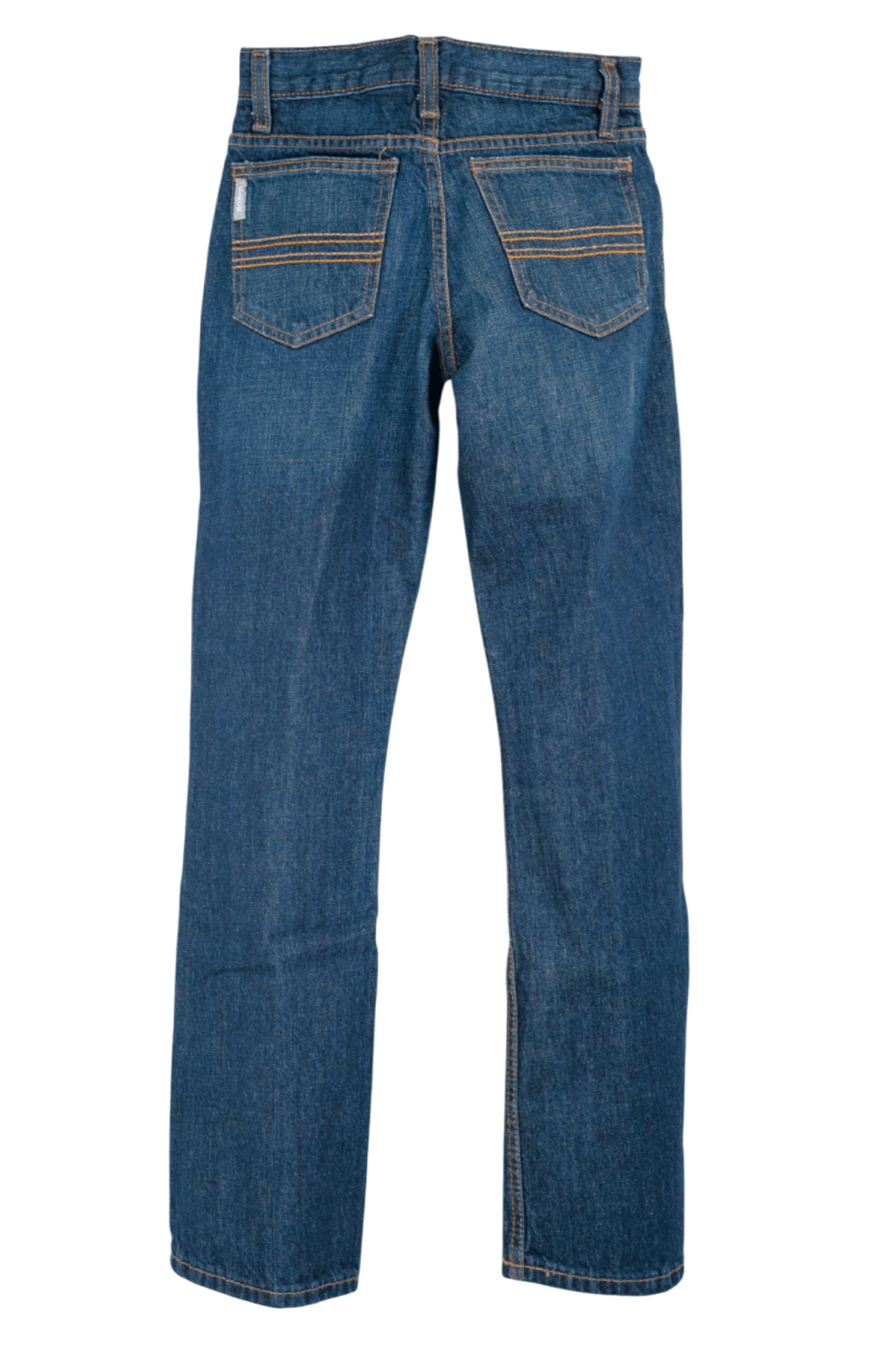 Blue jeans on a white background
