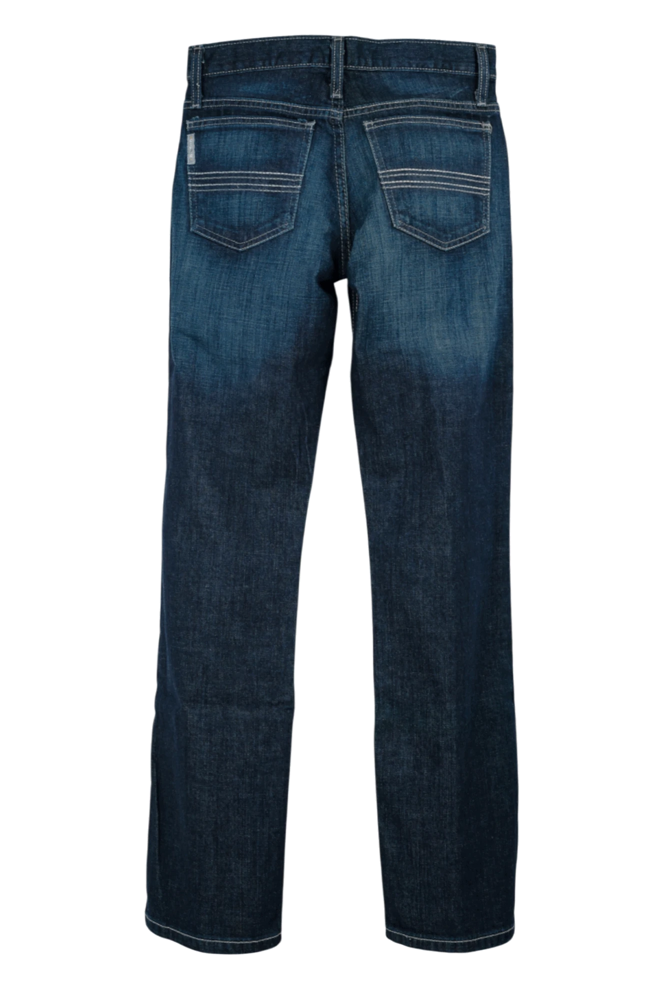 Blue jeans on a white background