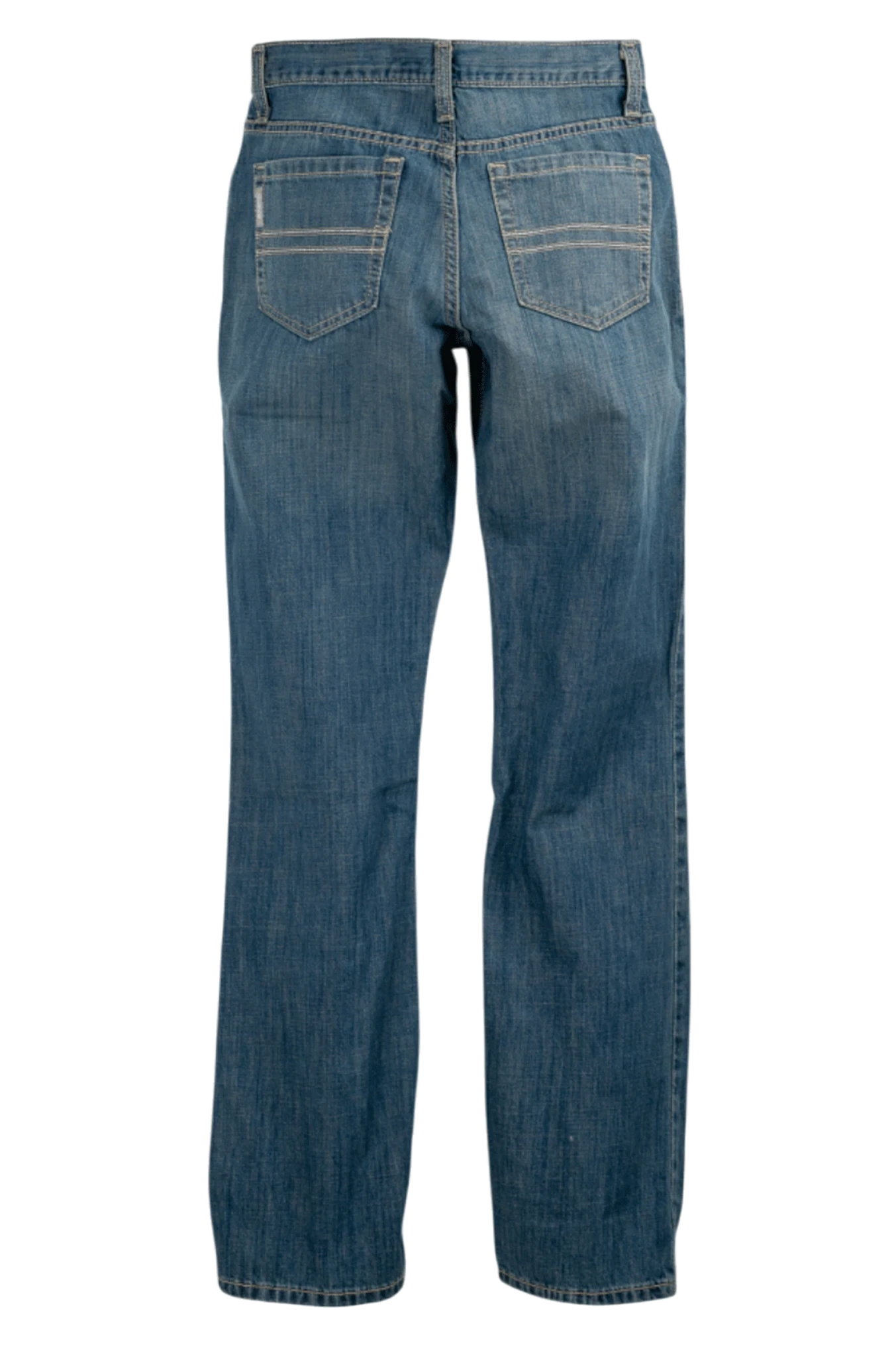 Blue jeans on a white background