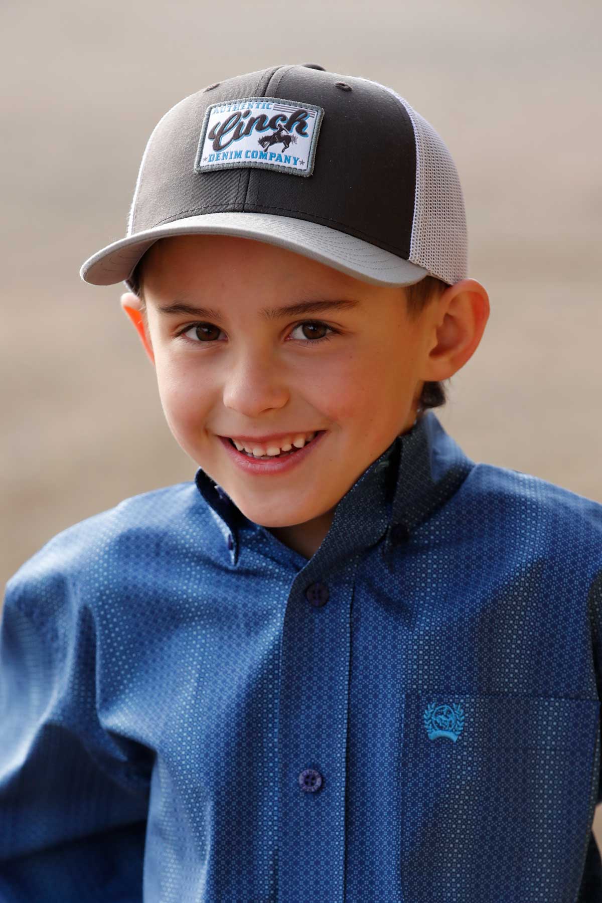 CINCH BOYS TRUCKER CAP - BROWN