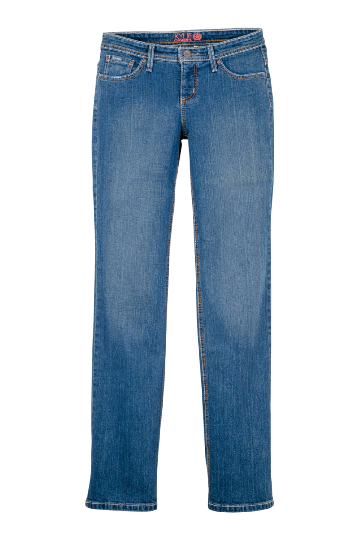 Blue jeans on a white background