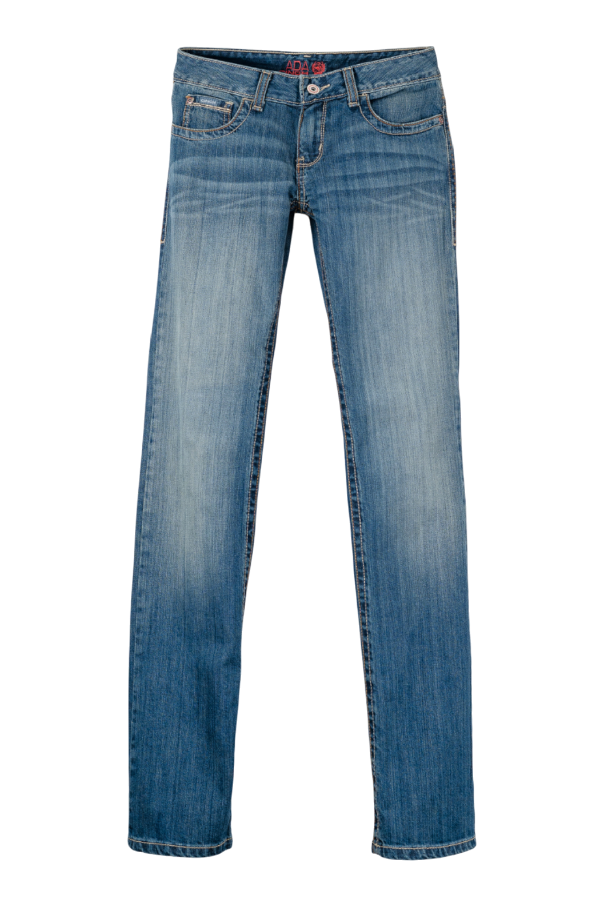 Blue jeans on a white background