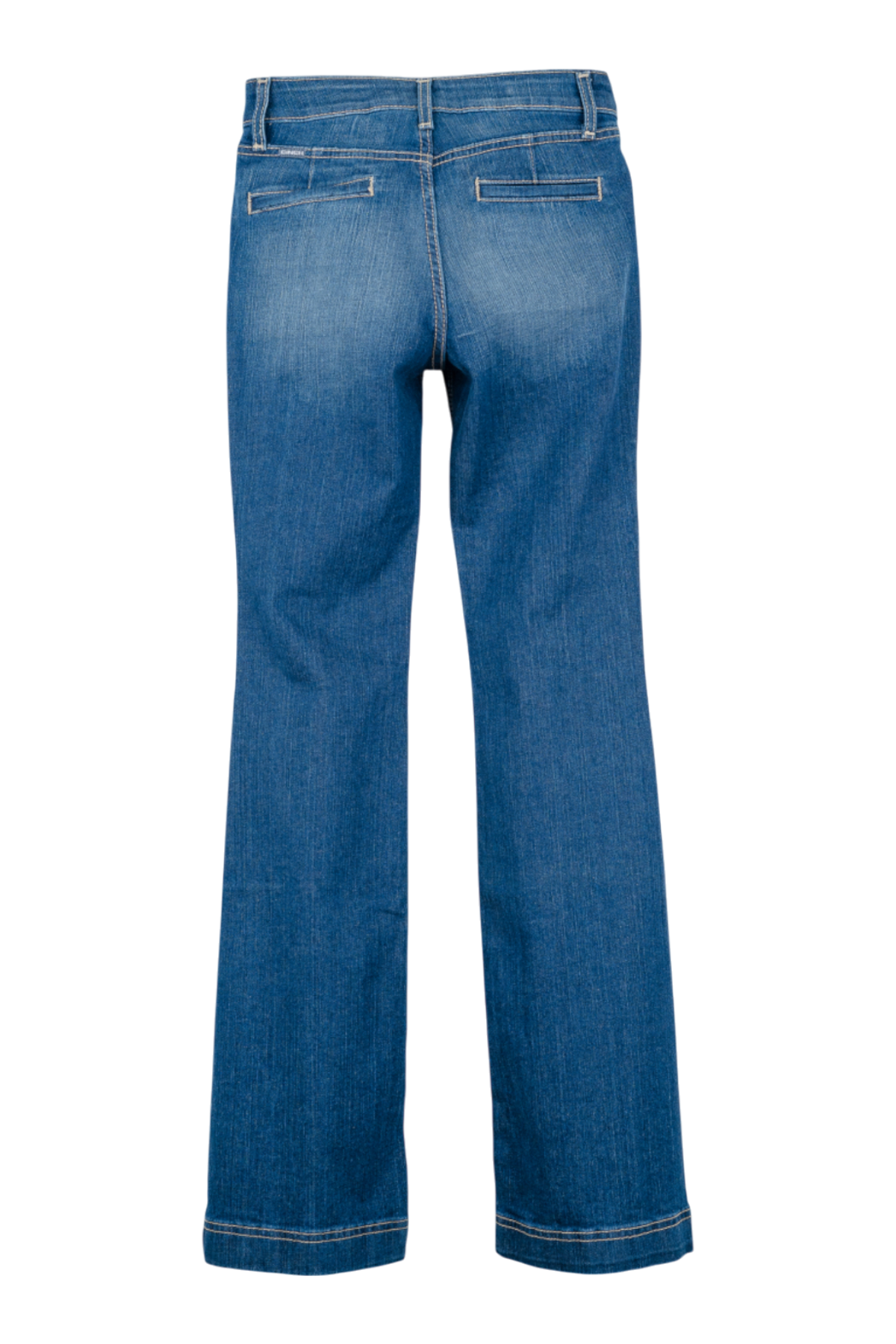 Blue jeans on a white background