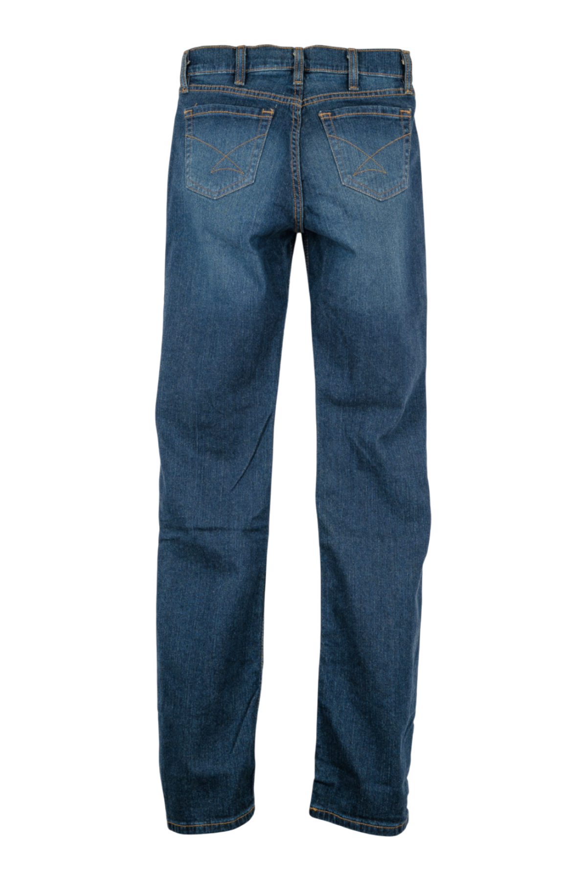 Blue jeans on a white background