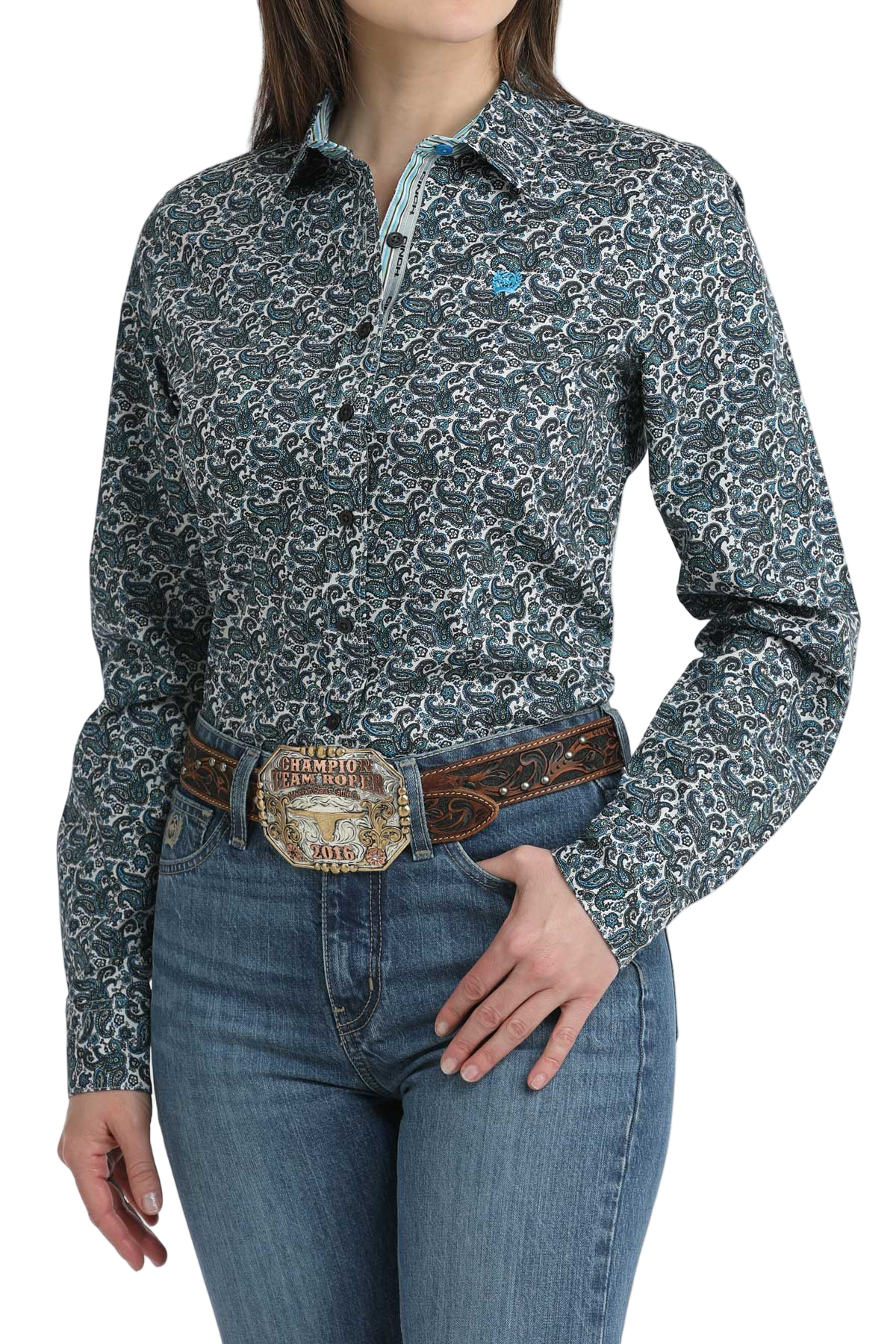 CINCH WOMENS PRINT SHIRT - BLUE**FINAL SALE**