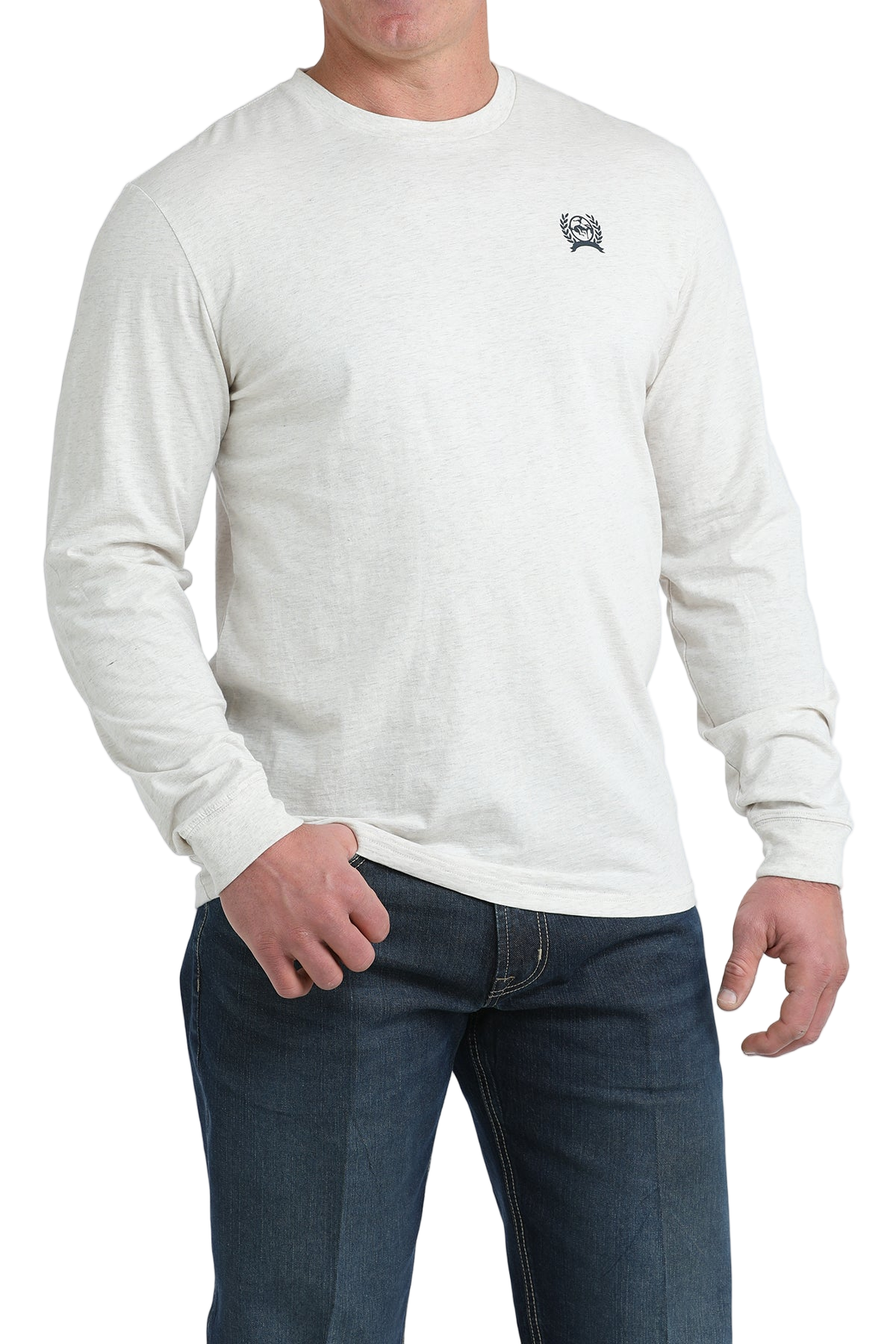 CINCH MEN'S LONG SLEEVE T-SHIRT - WHITE