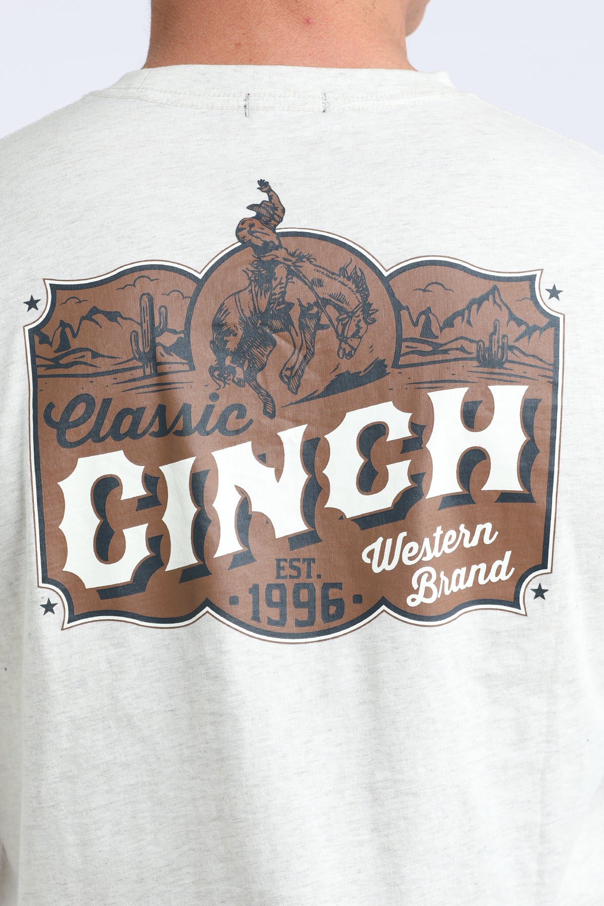 CINCH MEN'S LONG SLEEVE T-SHIRT - WHITE
