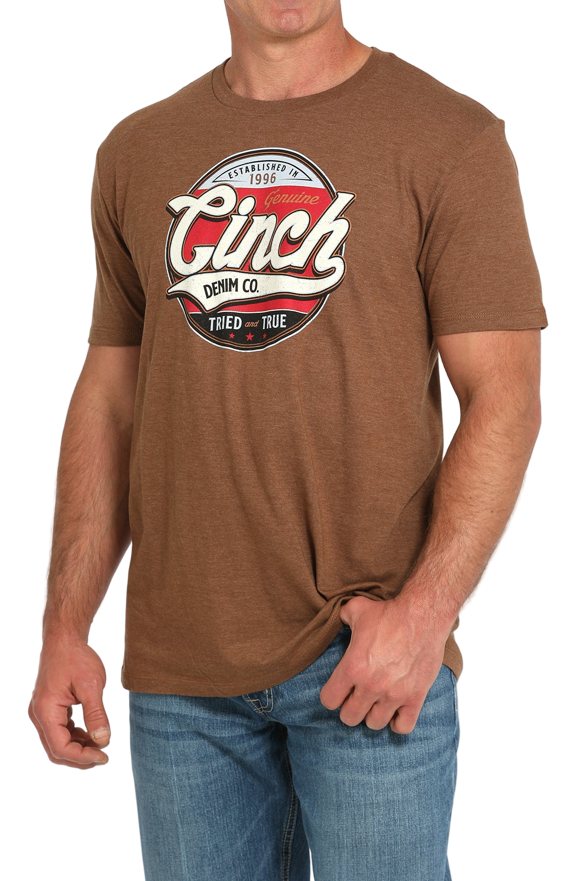 CINCH MEN'S GRAPHIC T-SHIRT - BROWN