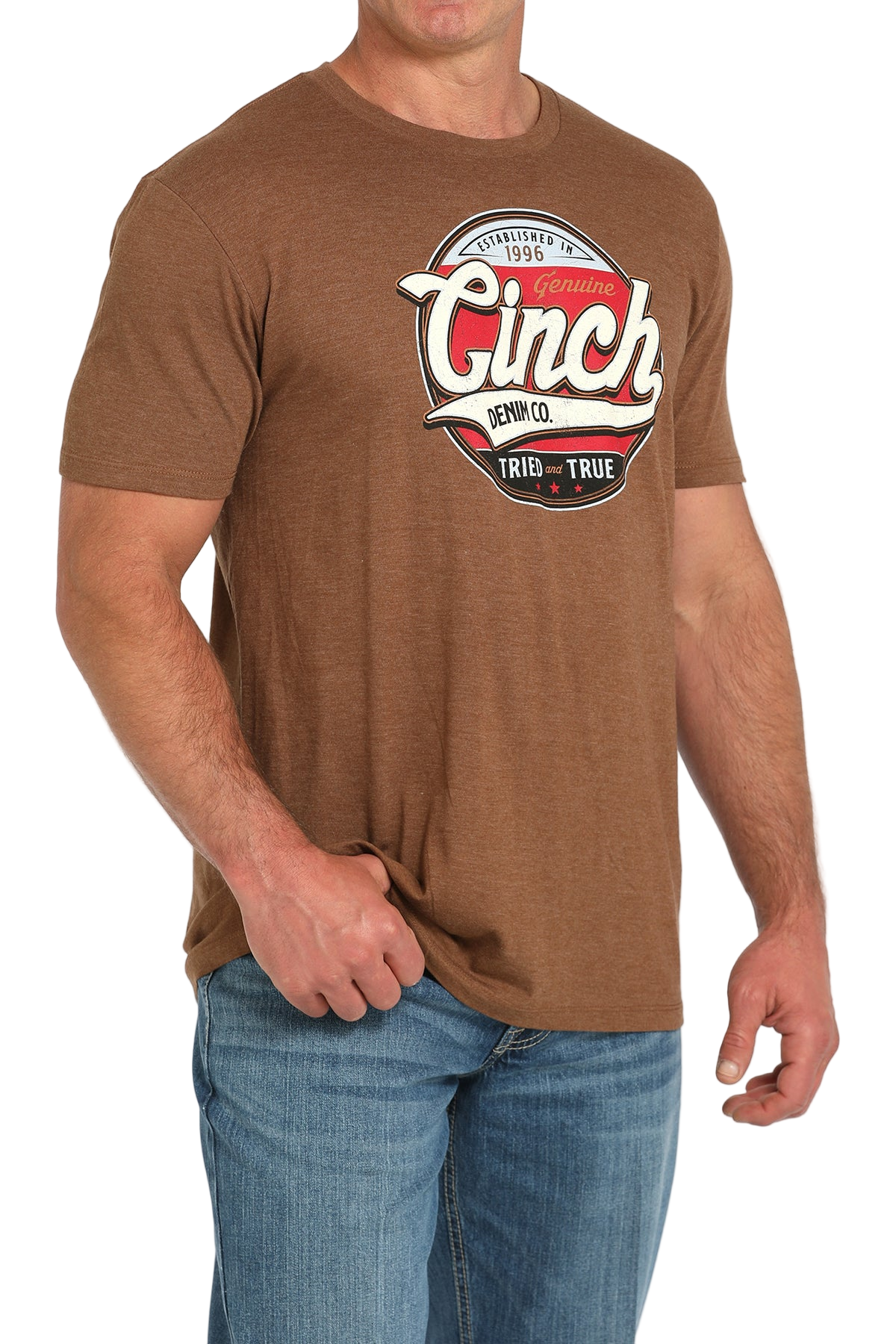 CINCH MEN'S GRAPHIC T-SHIRT - BROWN