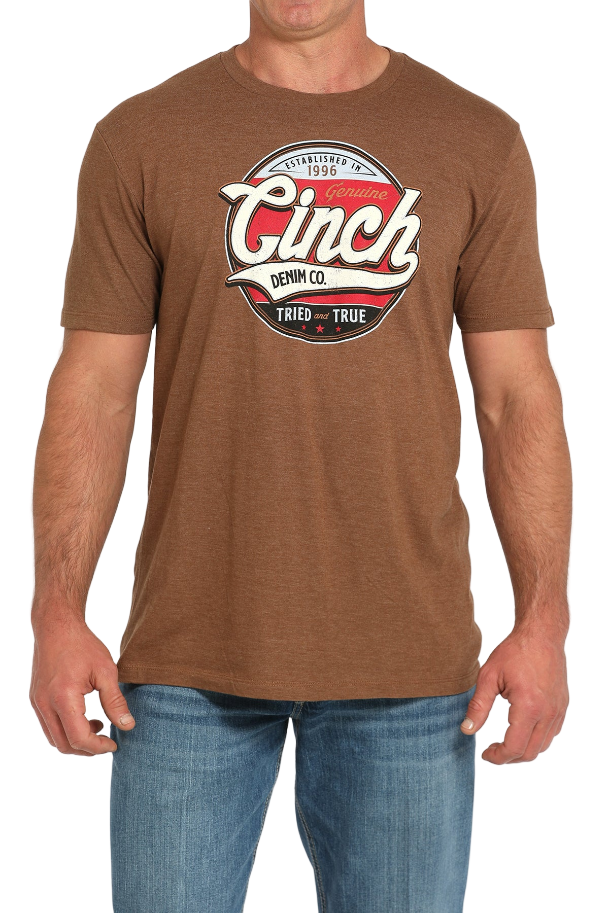 CINCH MEN'S GRAPHIC T-SHIRT - BROWN