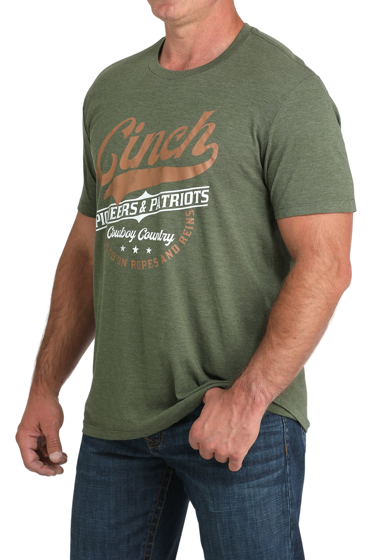 CINCH MEN'S GRAPHIC T-SHIRT - GREEN