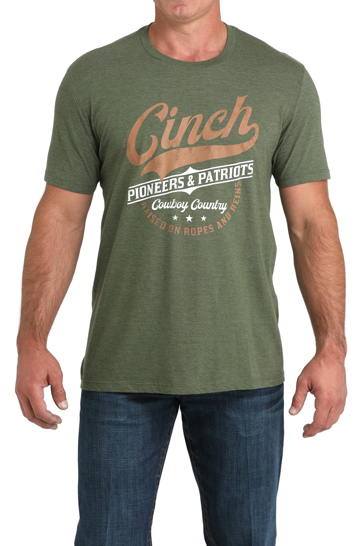 CINCH MEN'S GRAPHIC T-SHIRT - GREEN