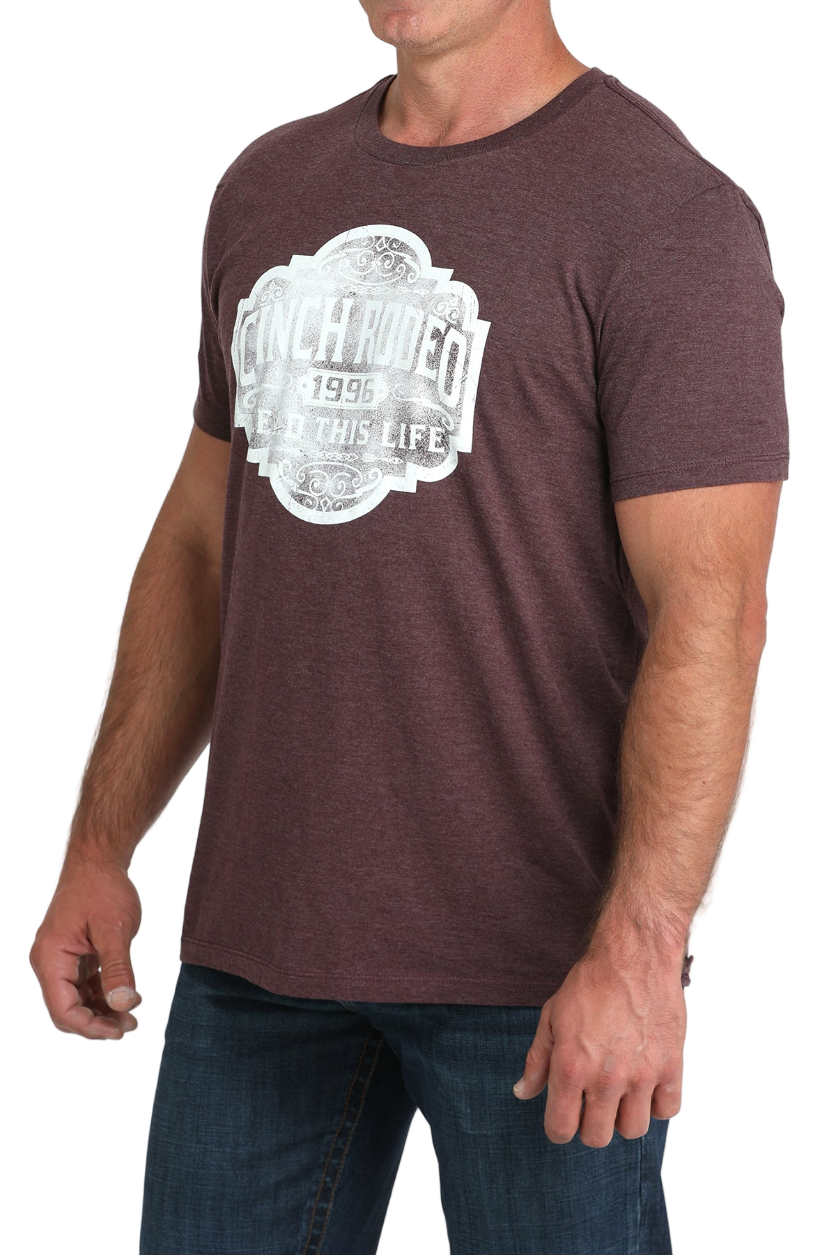 CINCH MEN'S GRAPHIC T-SHIRT - PURPLE