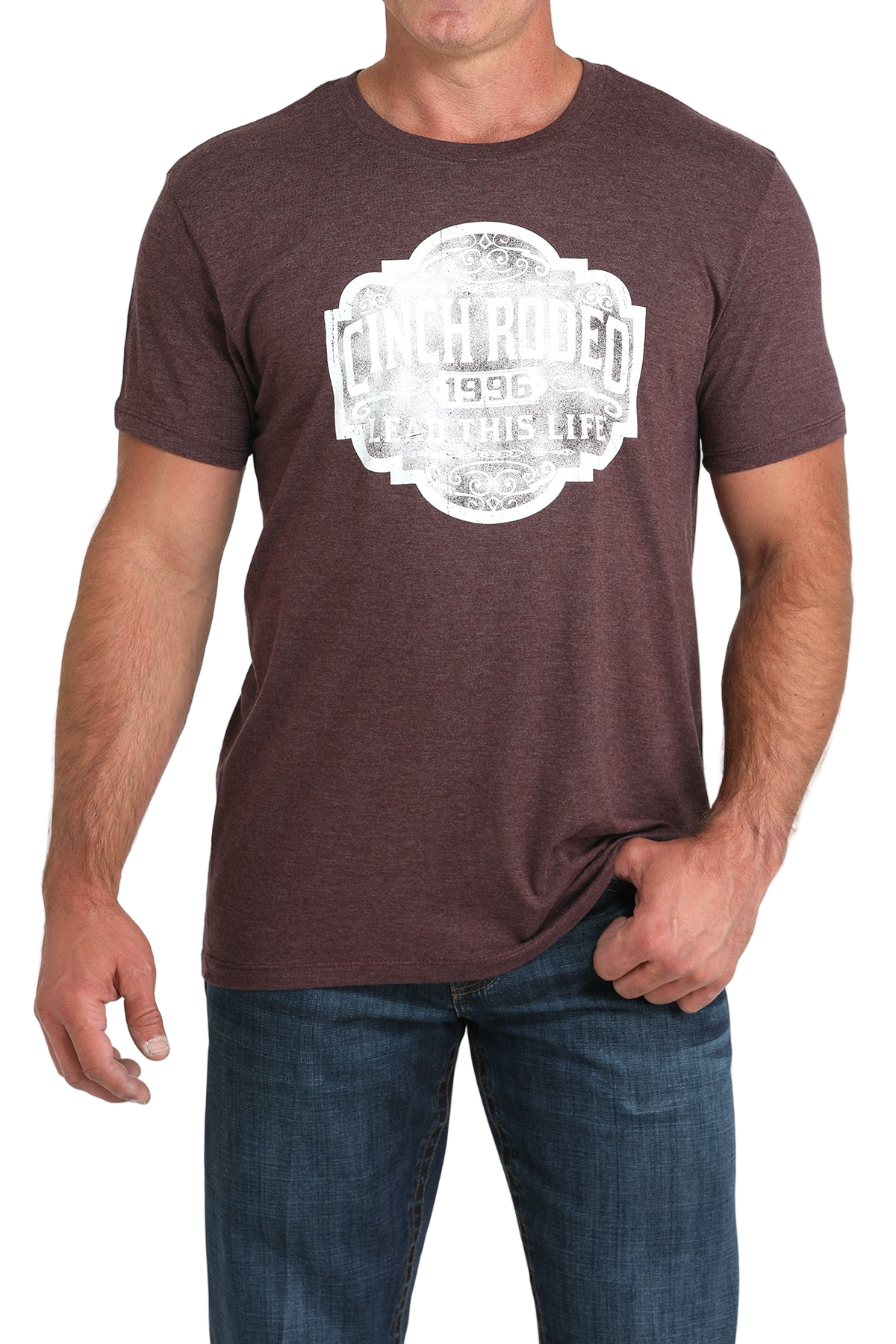 CINCH MEN'S GRAPHIC T-SHIRT - PURPLE