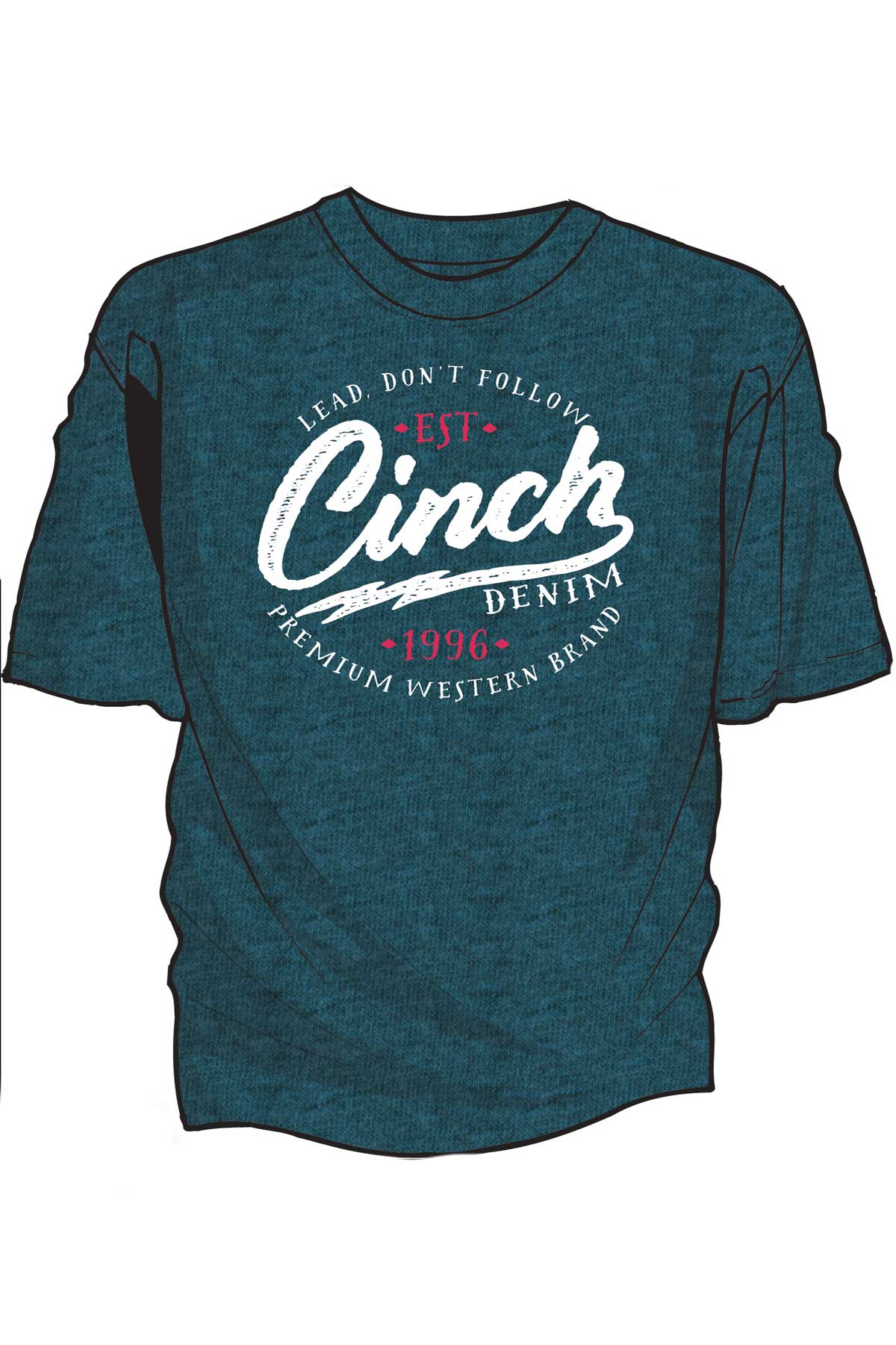 CINCH MENS T-SHIRT - BLUE