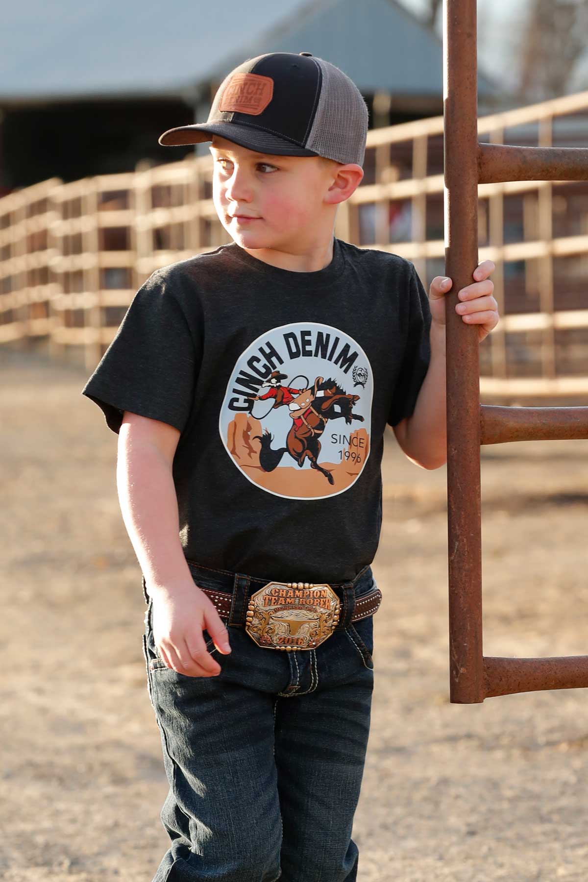 CINCH BOYS T-SHIRT - GRAY