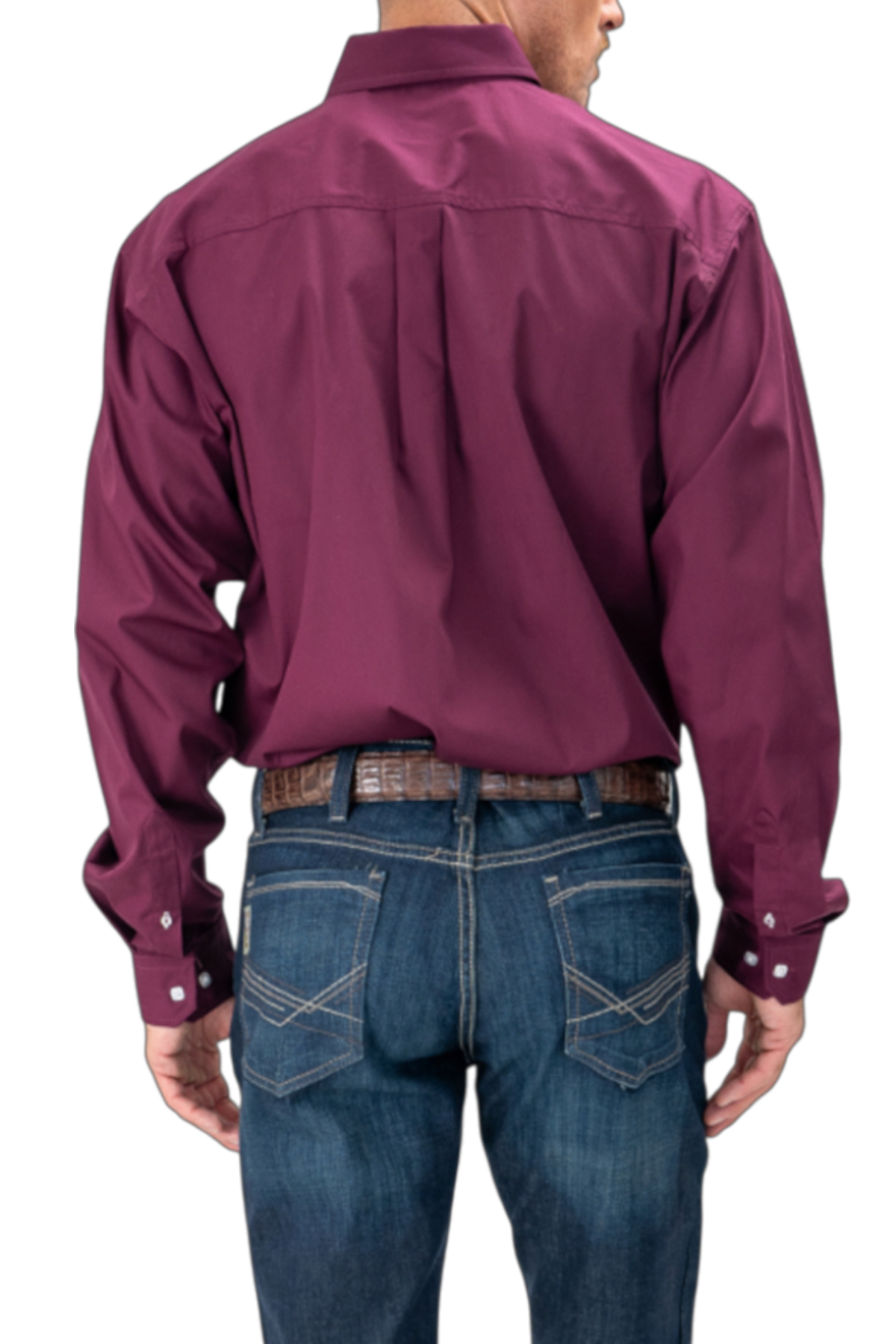 CINCH MEN'S SOLID SHIRT - BURGUNDY