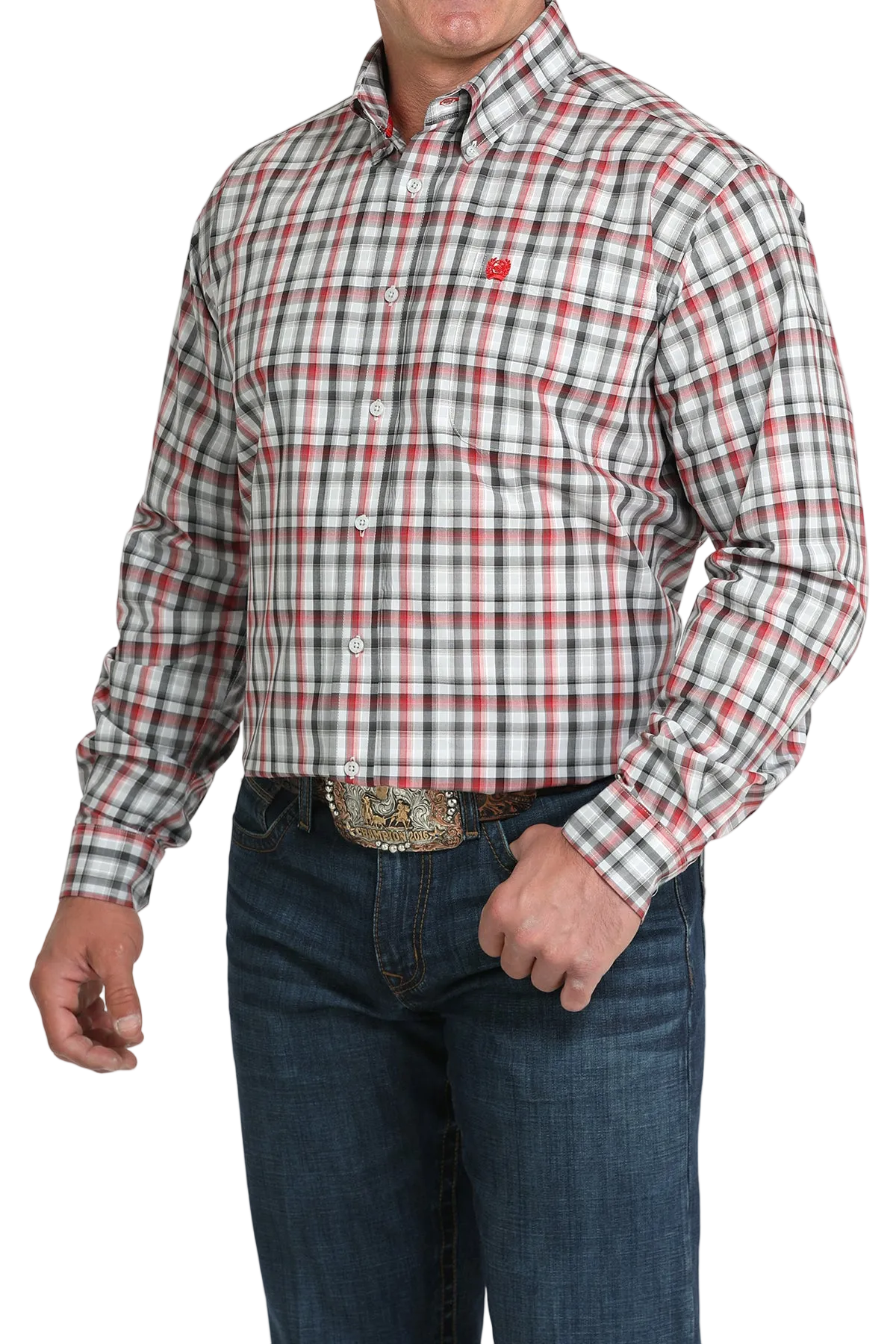 CINCH MEN'S PLAID SHIRT - GRAY**FINAL SALE**
