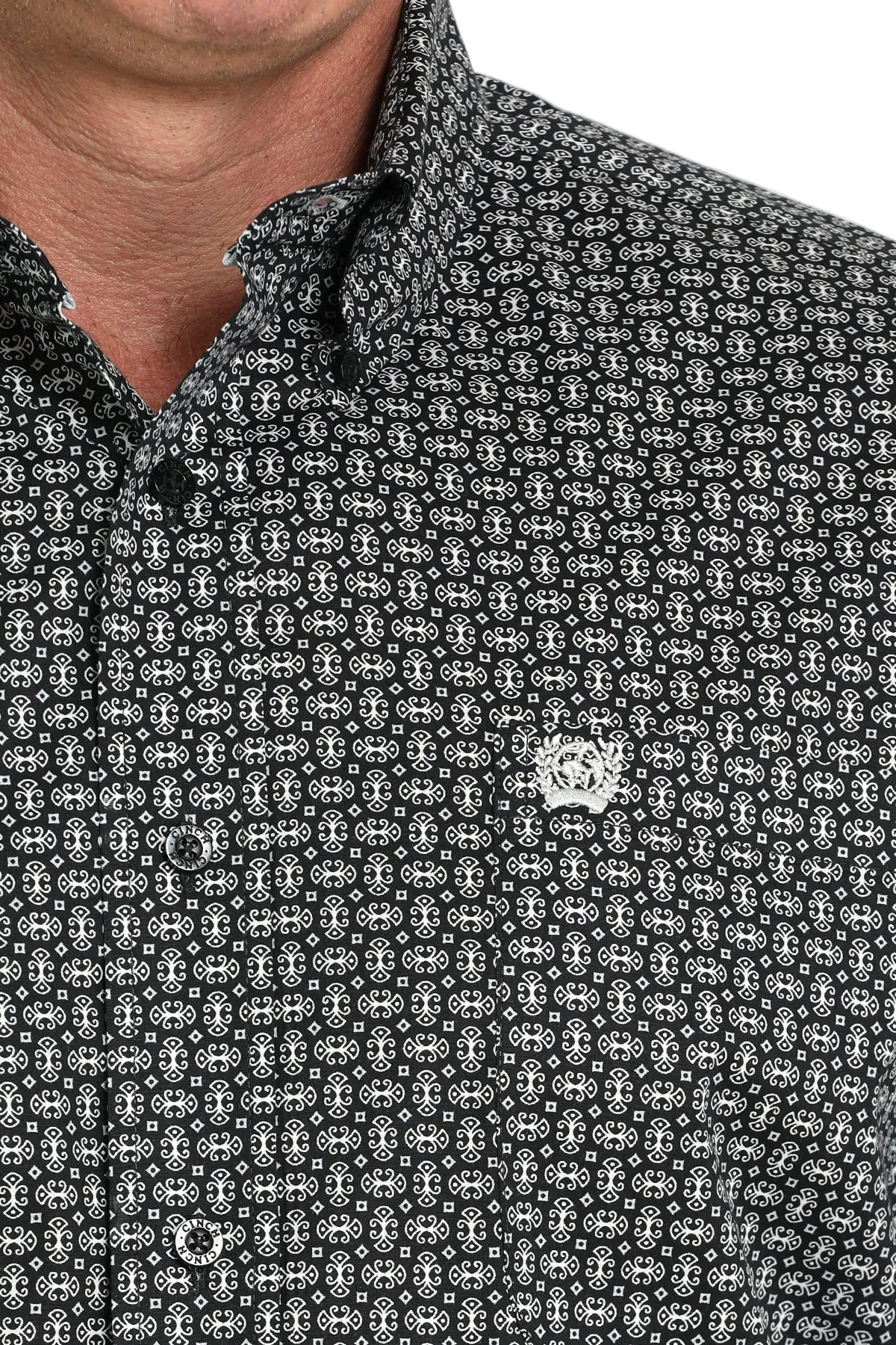 CINCH MEN'S PRINT SHIRT - BLACK**FINAL SALE**