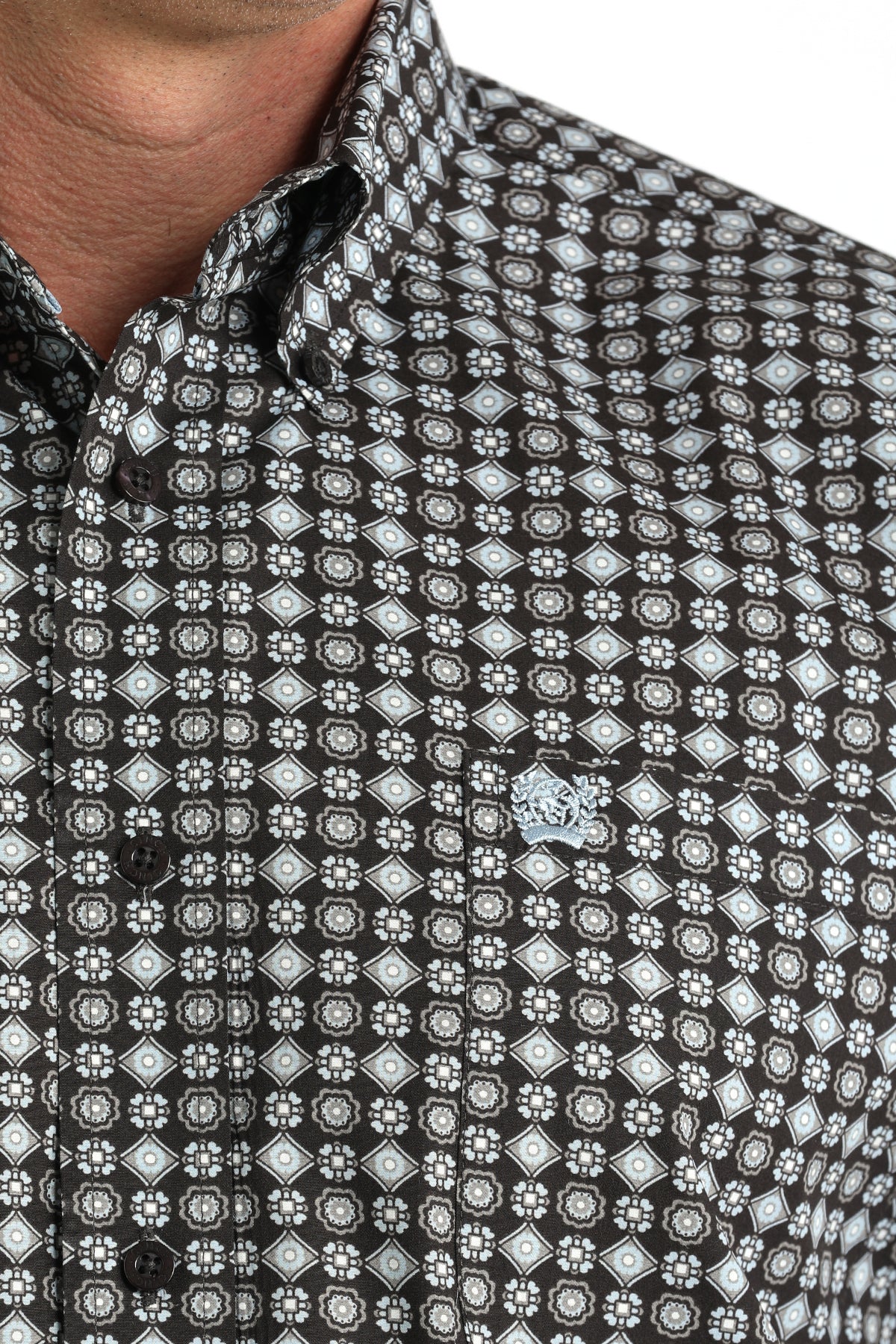 CINCH MEN'S PRINT SHIRT - BROWN**FINAL SALE**
