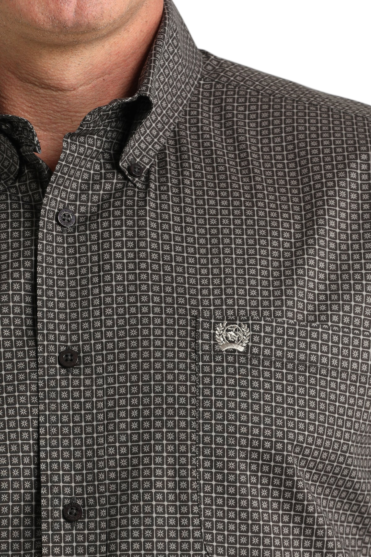 CINCH MEN'S PRINT SHIRT - BROWN**FINAL SALE**