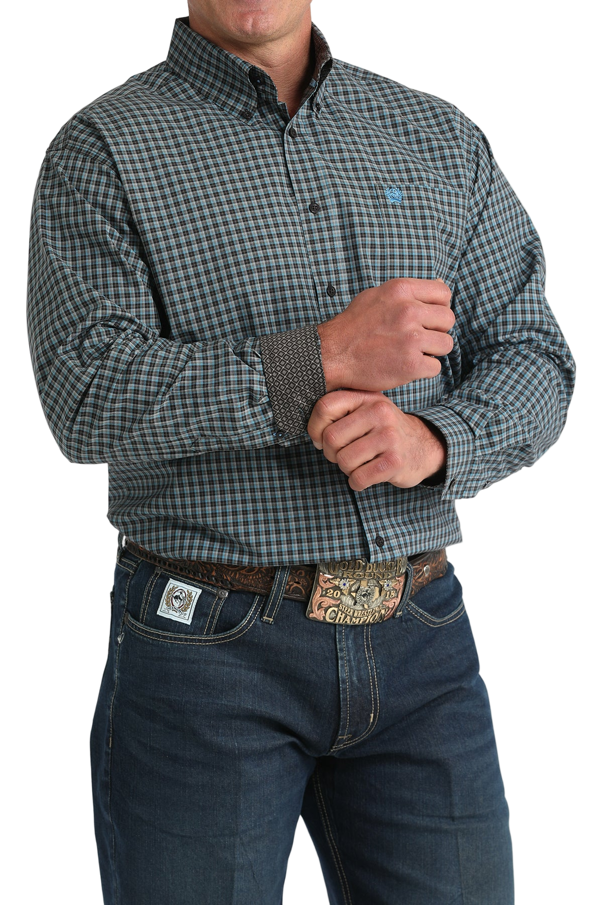 CINCH MEN'S PLAID SHIRT - BROWN**FINAL SALE**