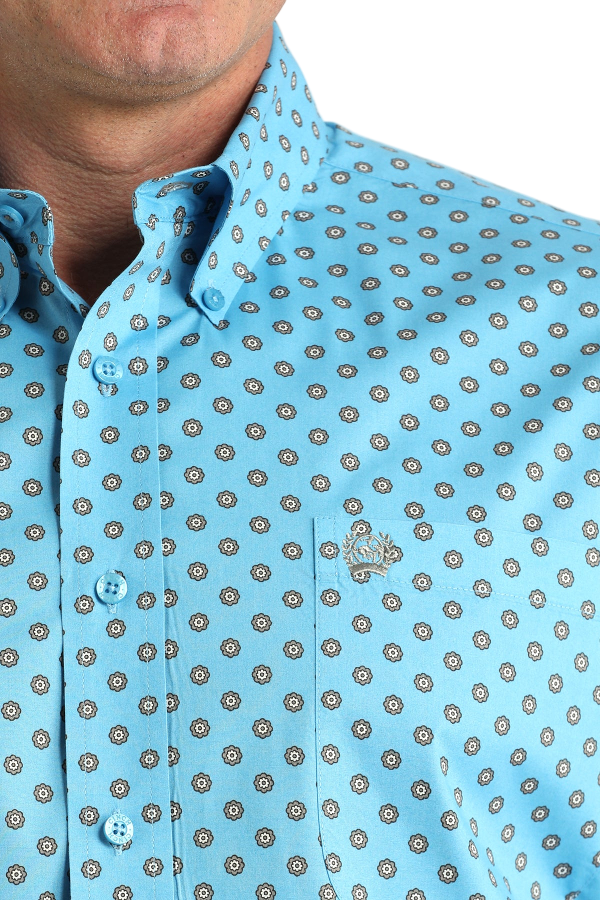 CINCH MEN'S PRINT SHIRT - BLUE**FINAL SALE**
