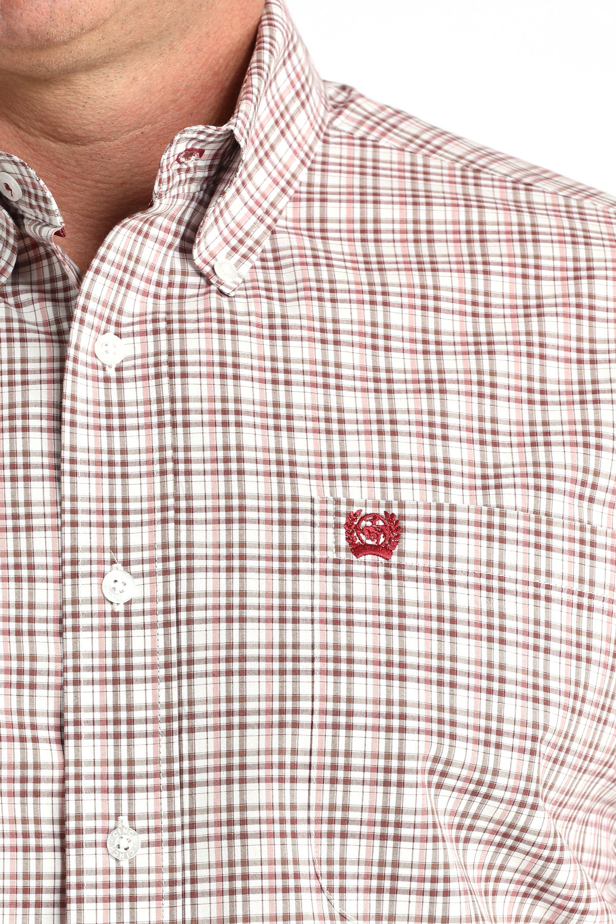 CINCH MEN'S PLAID SHIRT - WHITE**FINAL SALE**