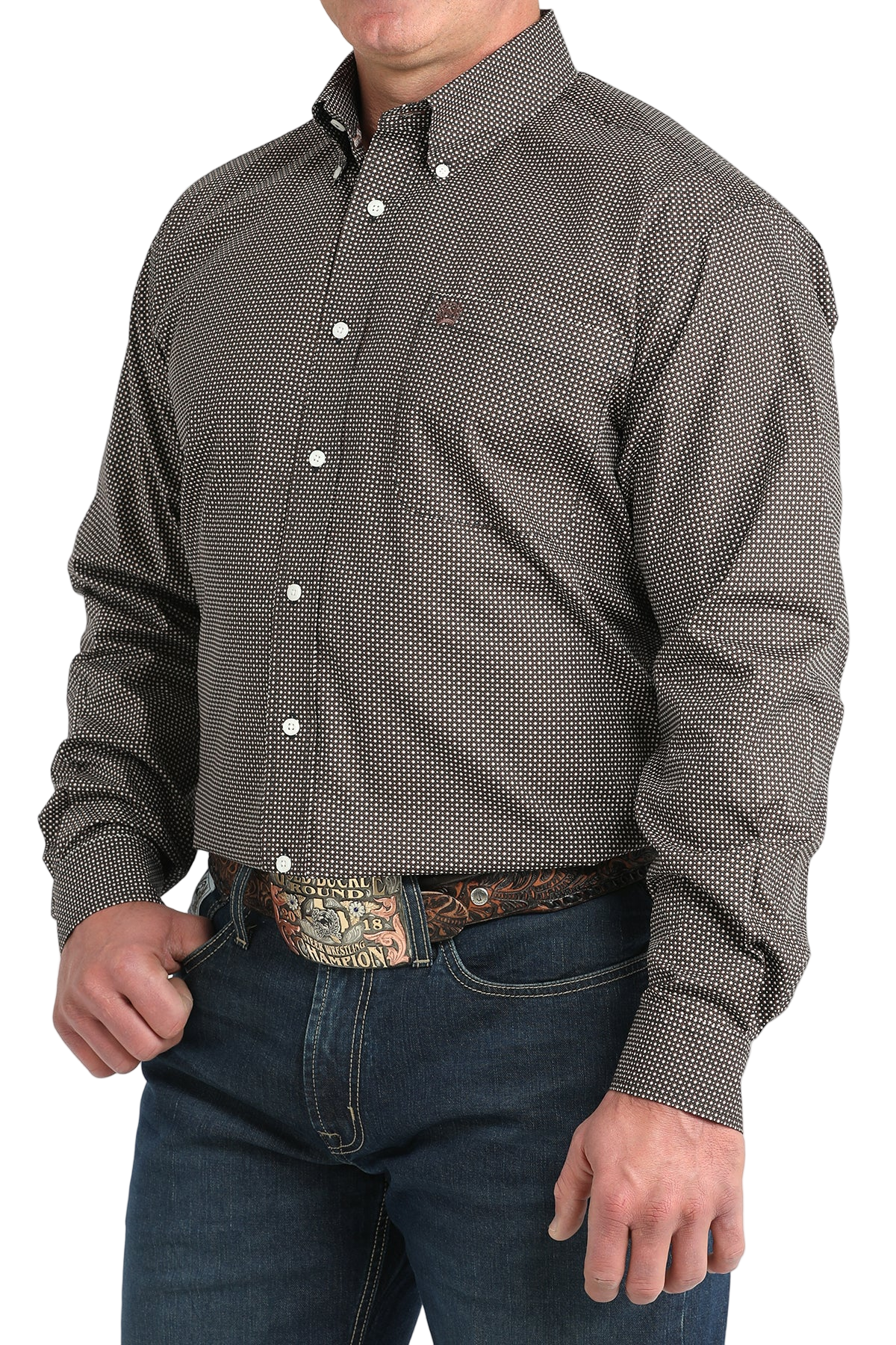 CINCH MEN'S PRINT SHIRT - BLUE**FINAL SALE**