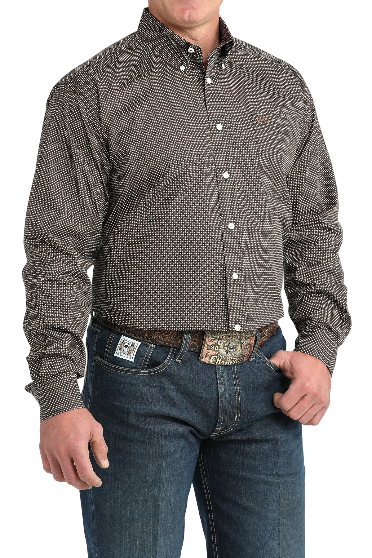 CINCH MEN'S PRINT SHIRT - BLUE**FINAL SALE**