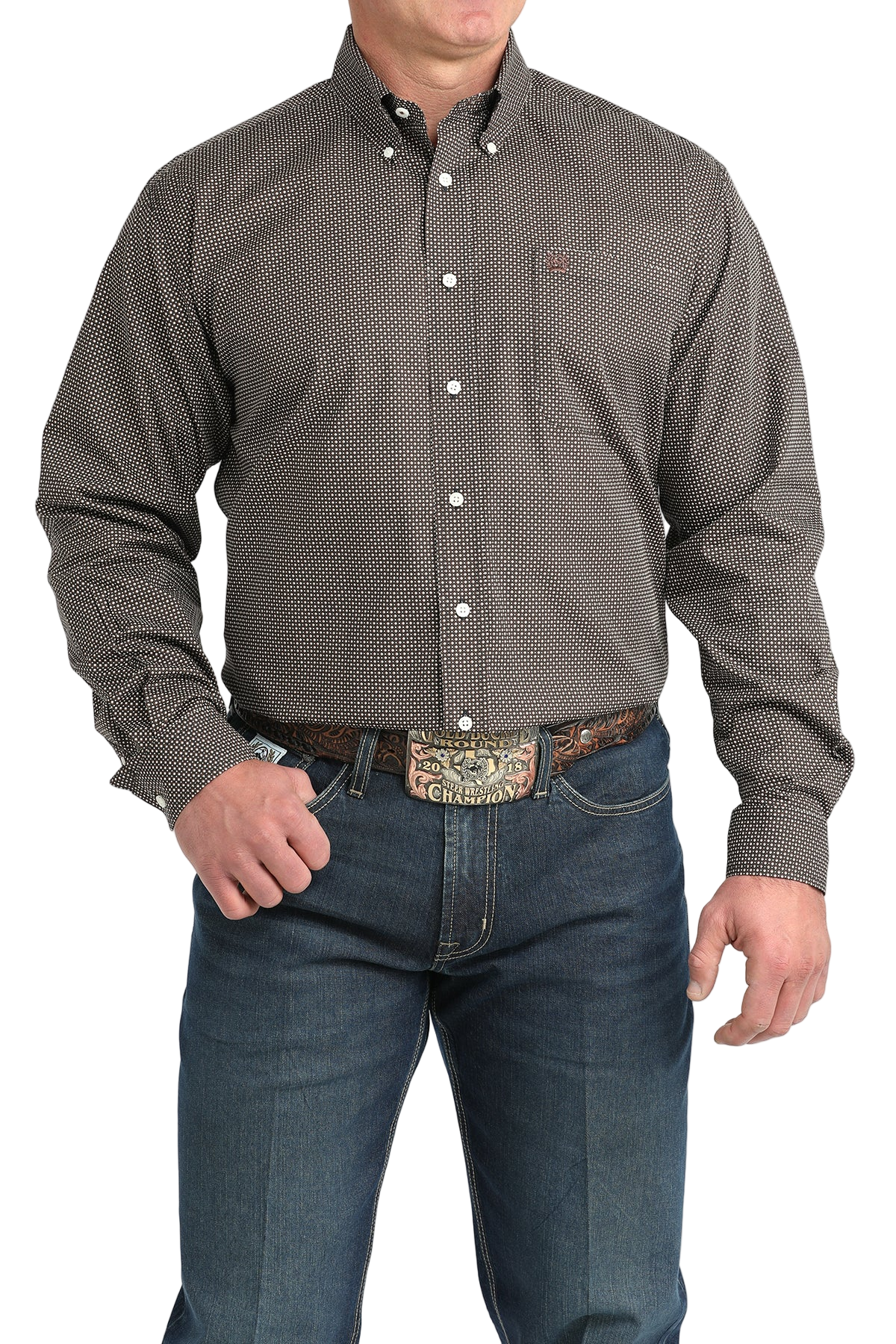 CINCH MEN'S PRINT SHIRT - BLUE**FINAL SALE**