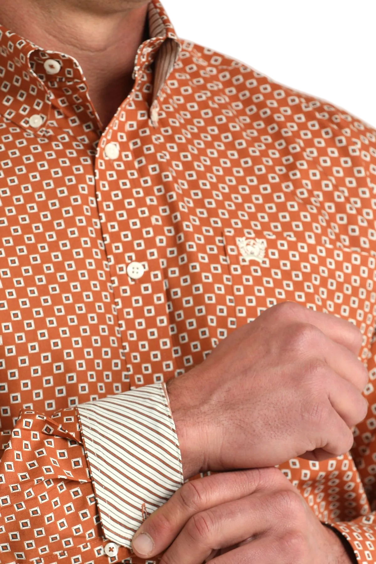 CINCH MEN'S PRINT SHIRT - BROWN