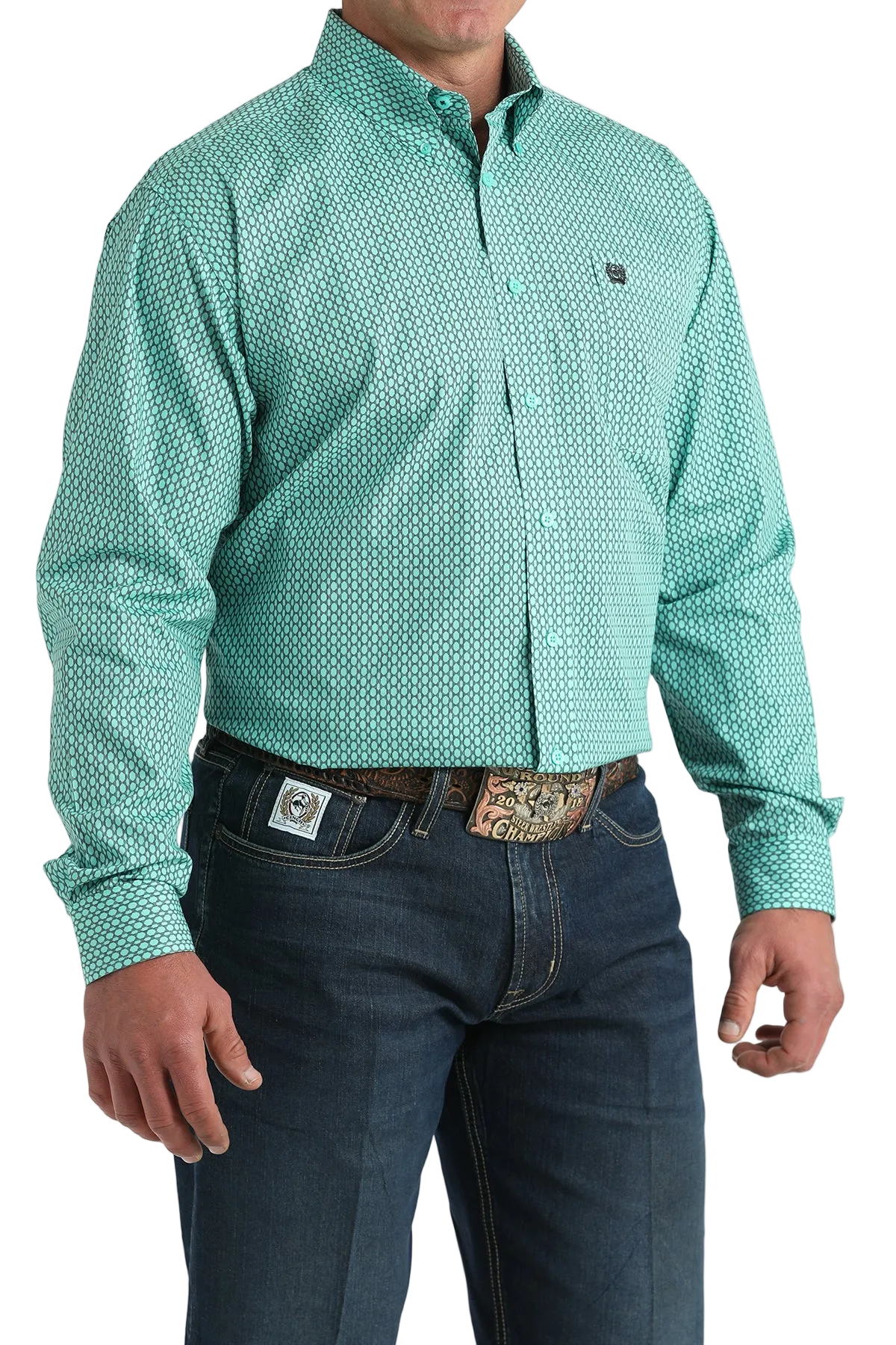 CINCH MEN'S PRINT SHIRT - BLUE