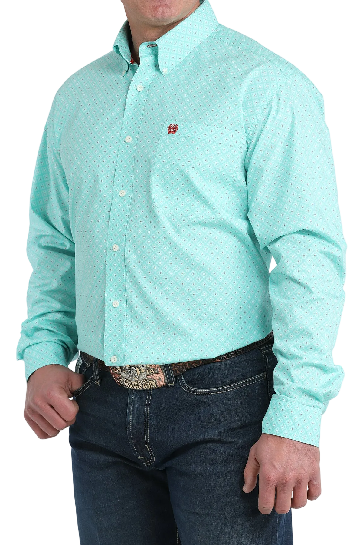 CINCH MEN'S PRINT SHIRT - BLUE