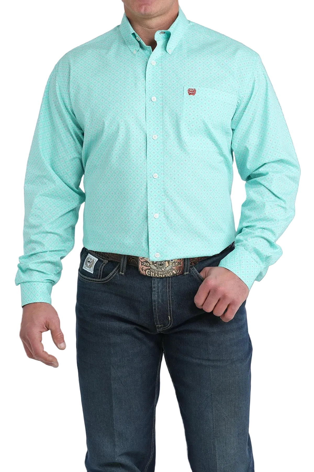 CINCH MEN'S PRINT SHIRT - BLUE