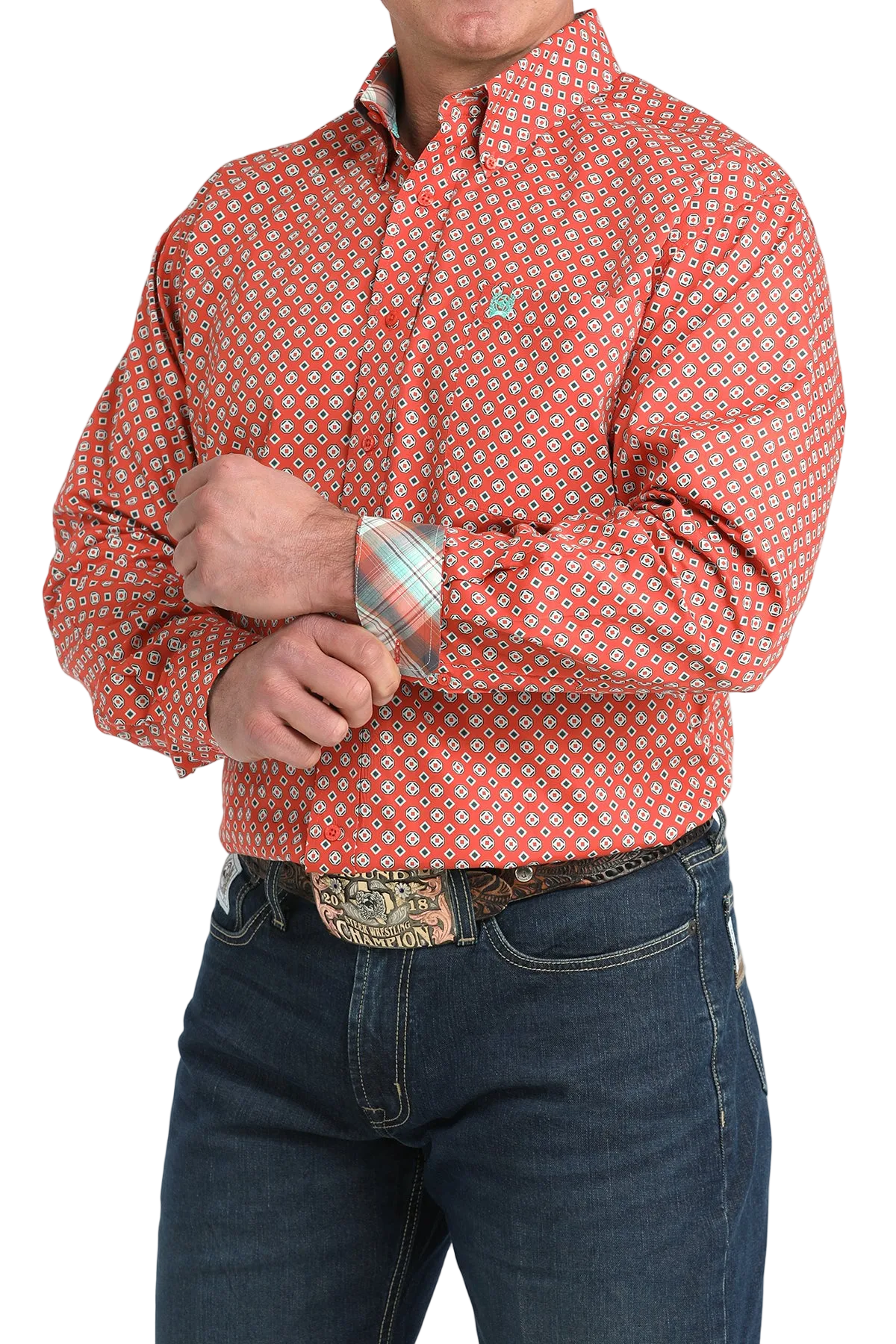 CINCH MEN'S PRINT SHIRT - RED