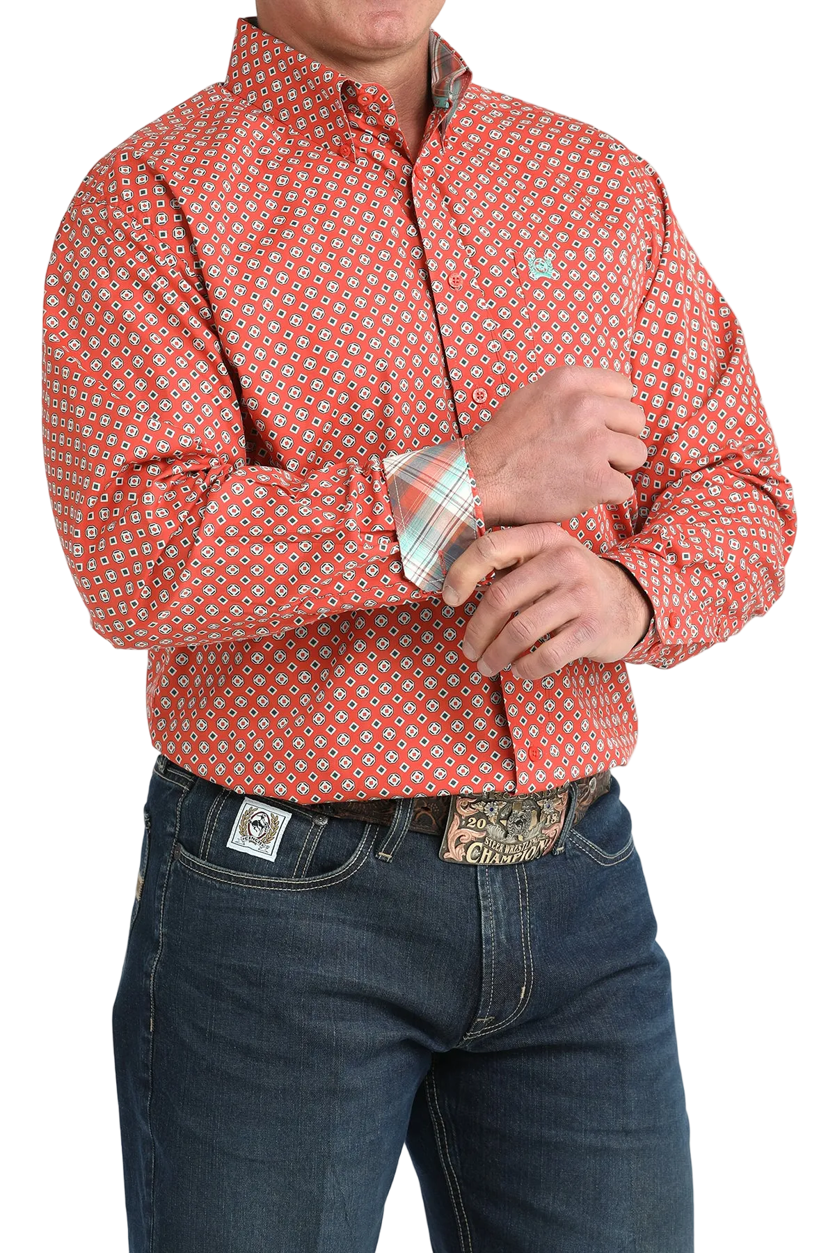 CINCH MEN'S PRINT SHIRT - RED