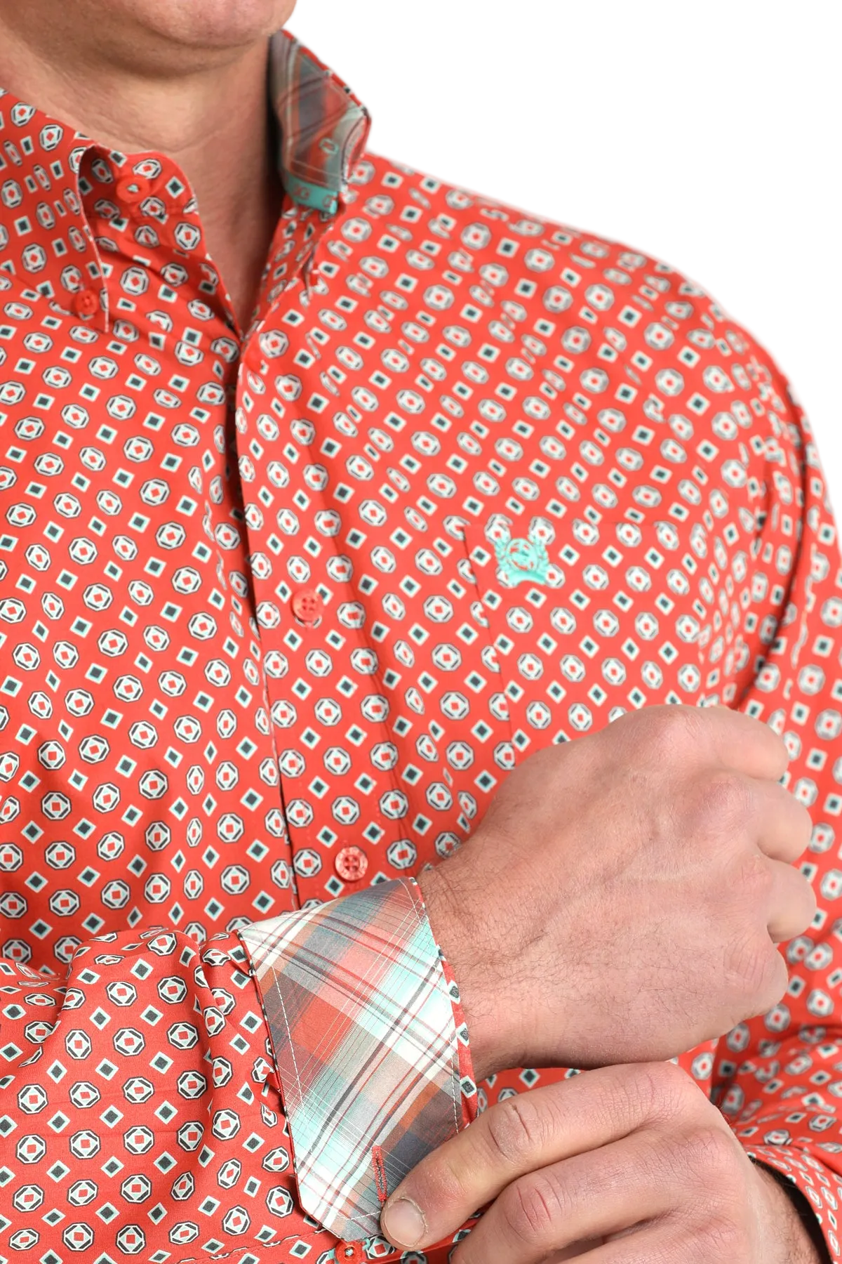 CINCH MEN'S PRINT SHIRT - RED