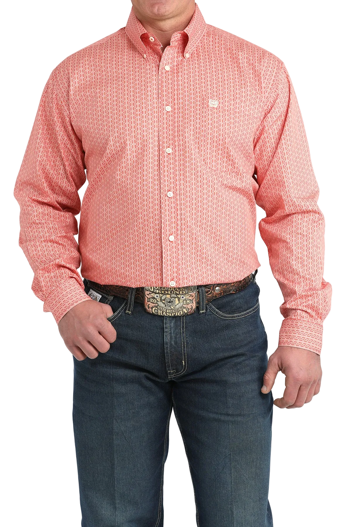 CINCH MEN'S PRINT SHIRT - RED